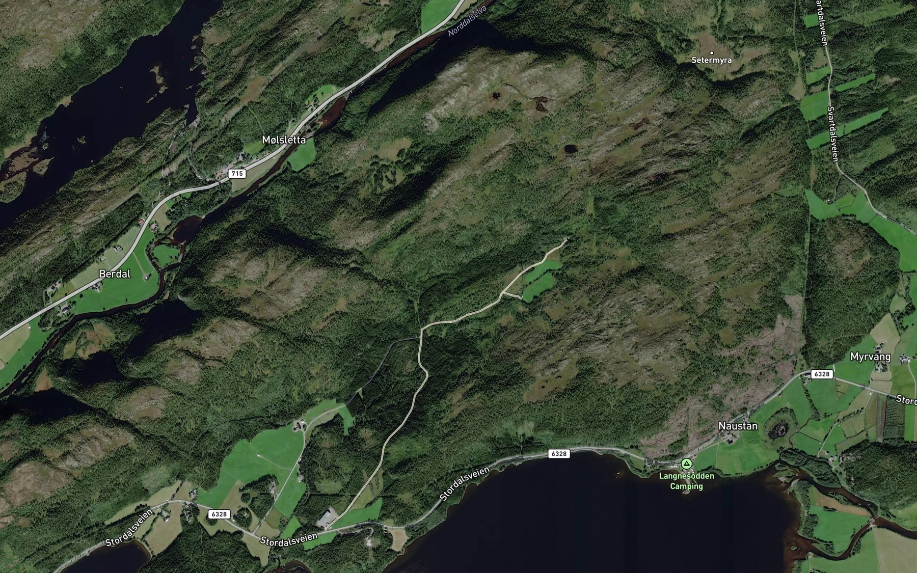 Satellite map of the Storbekken
