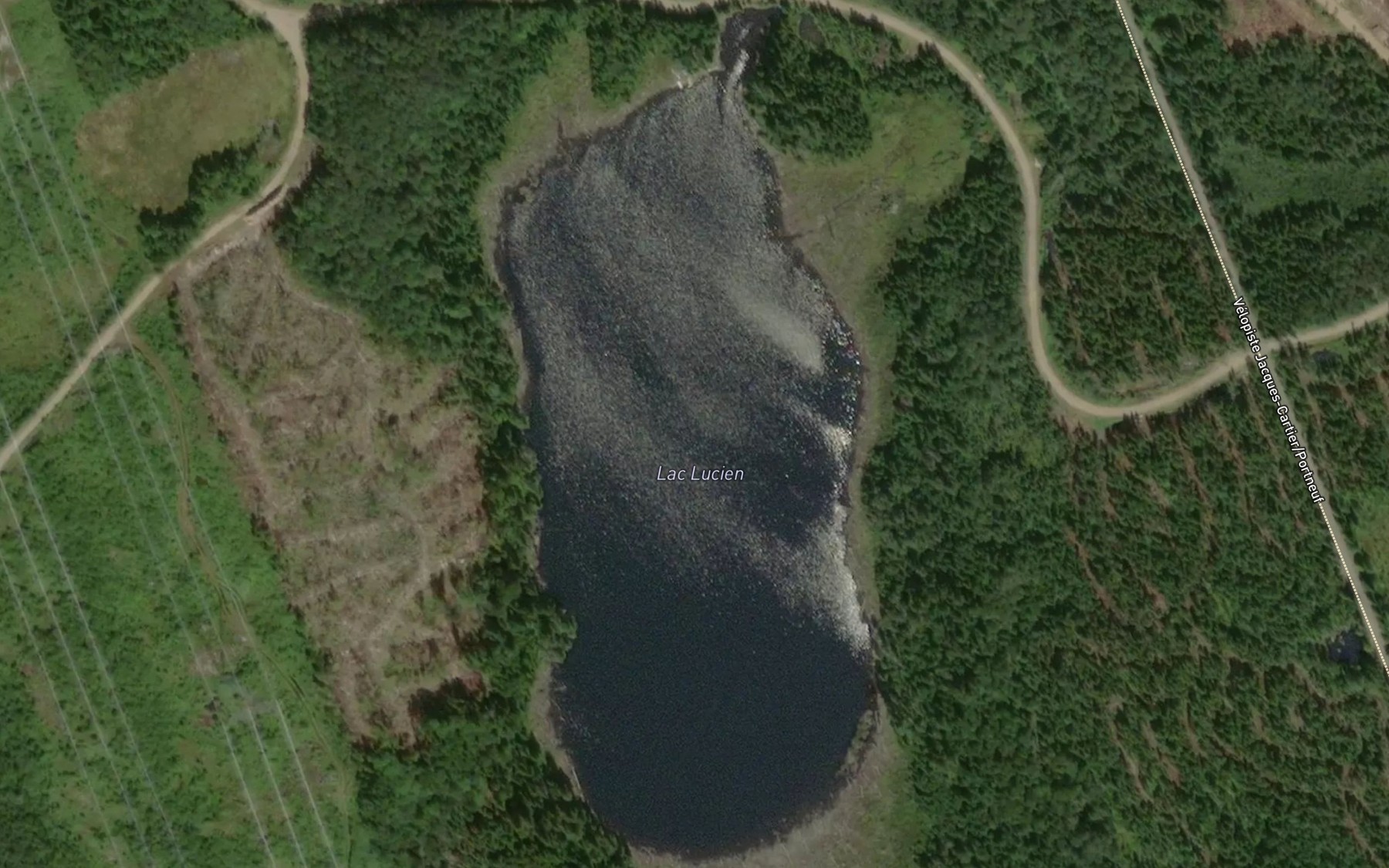 Satellite map of the Lac Lucien