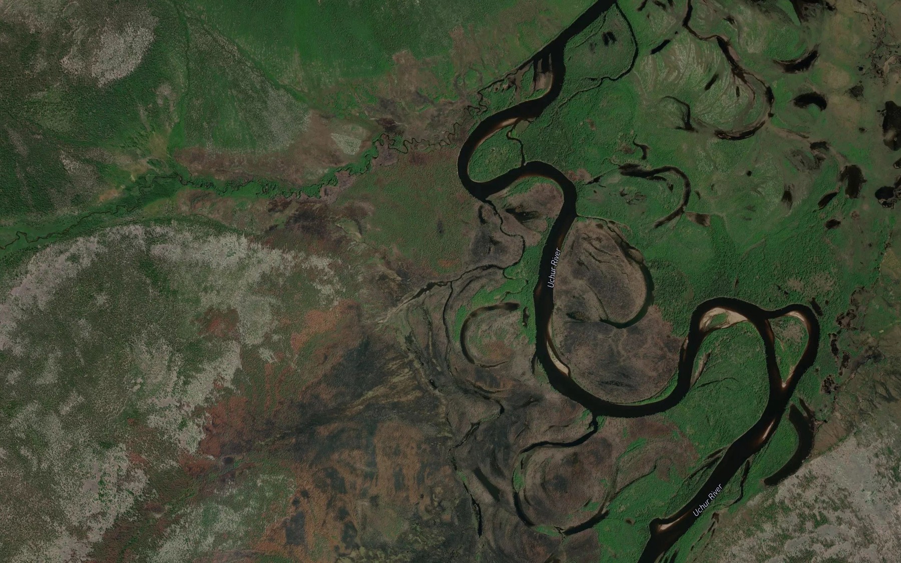 Satellite map of the Uesya-Tallyya