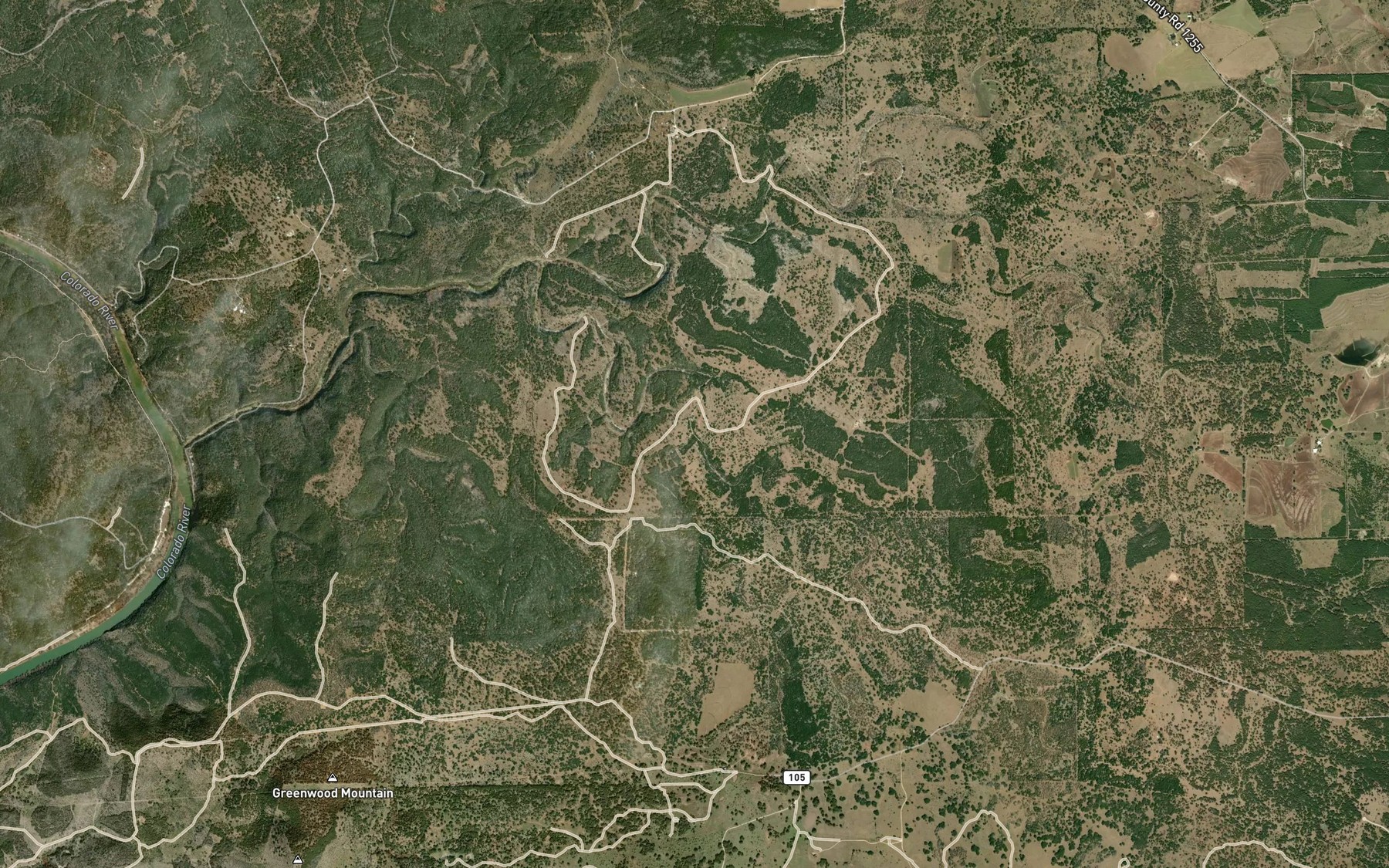 Satellite map of the McCrea Branch