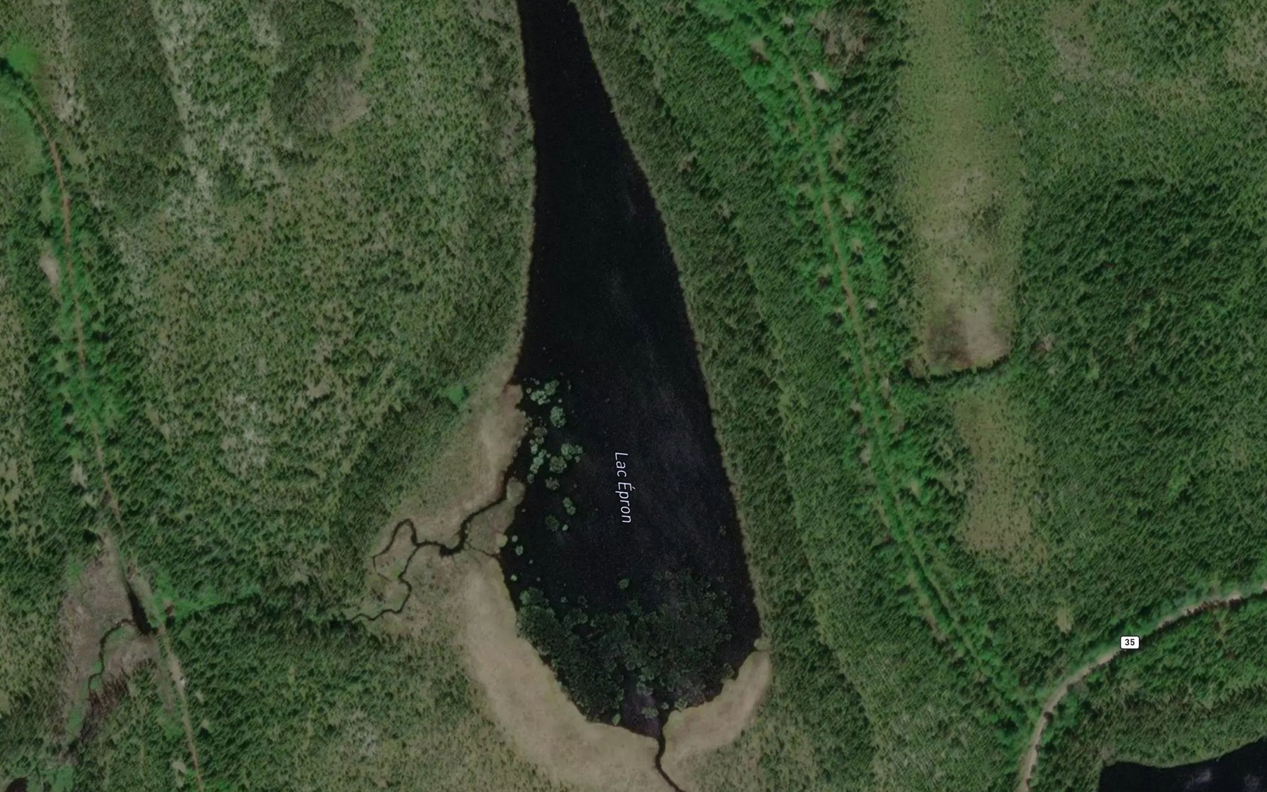 Satellite map of the Lac Epron