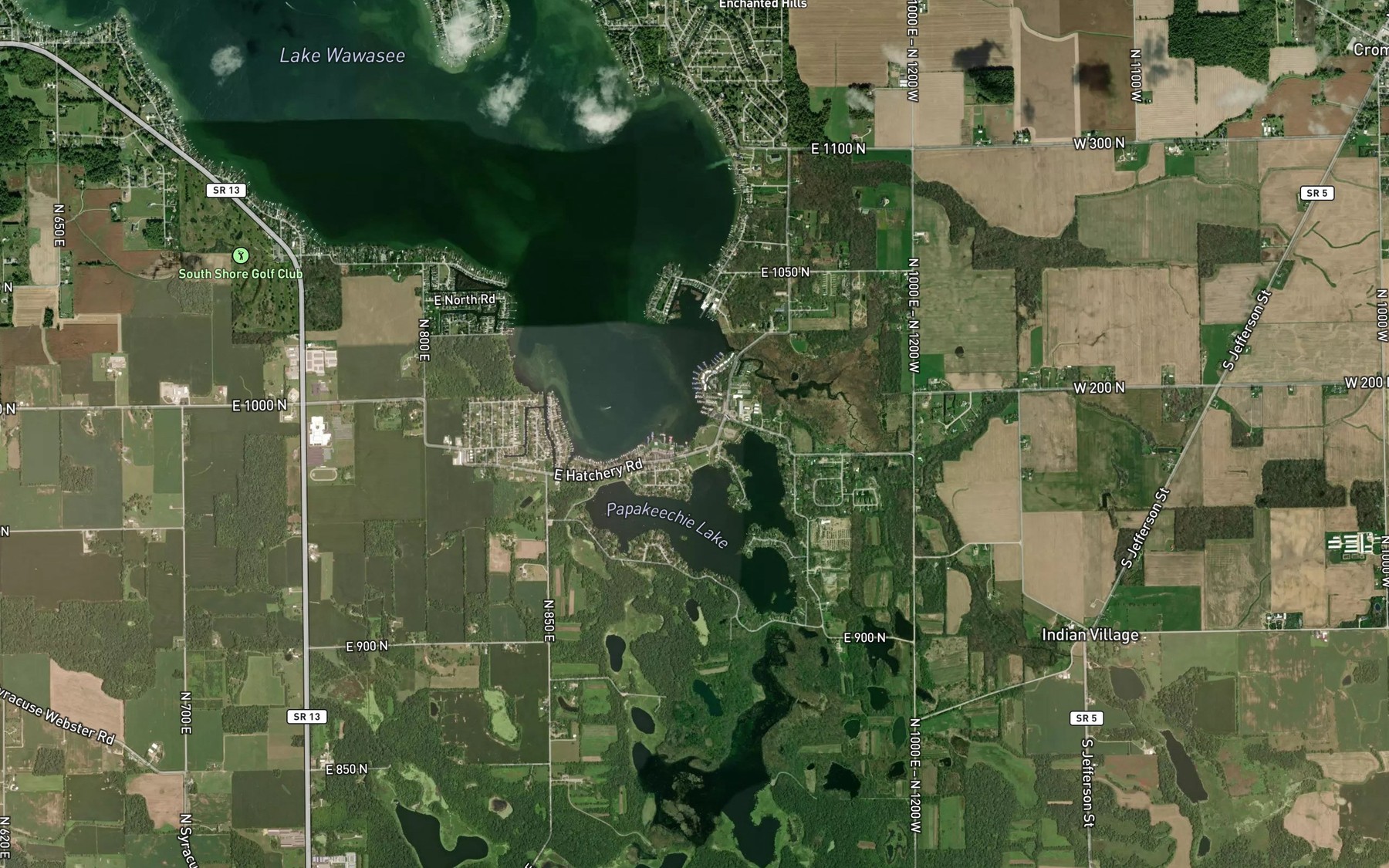 Satellite map of the Buttermilk Point