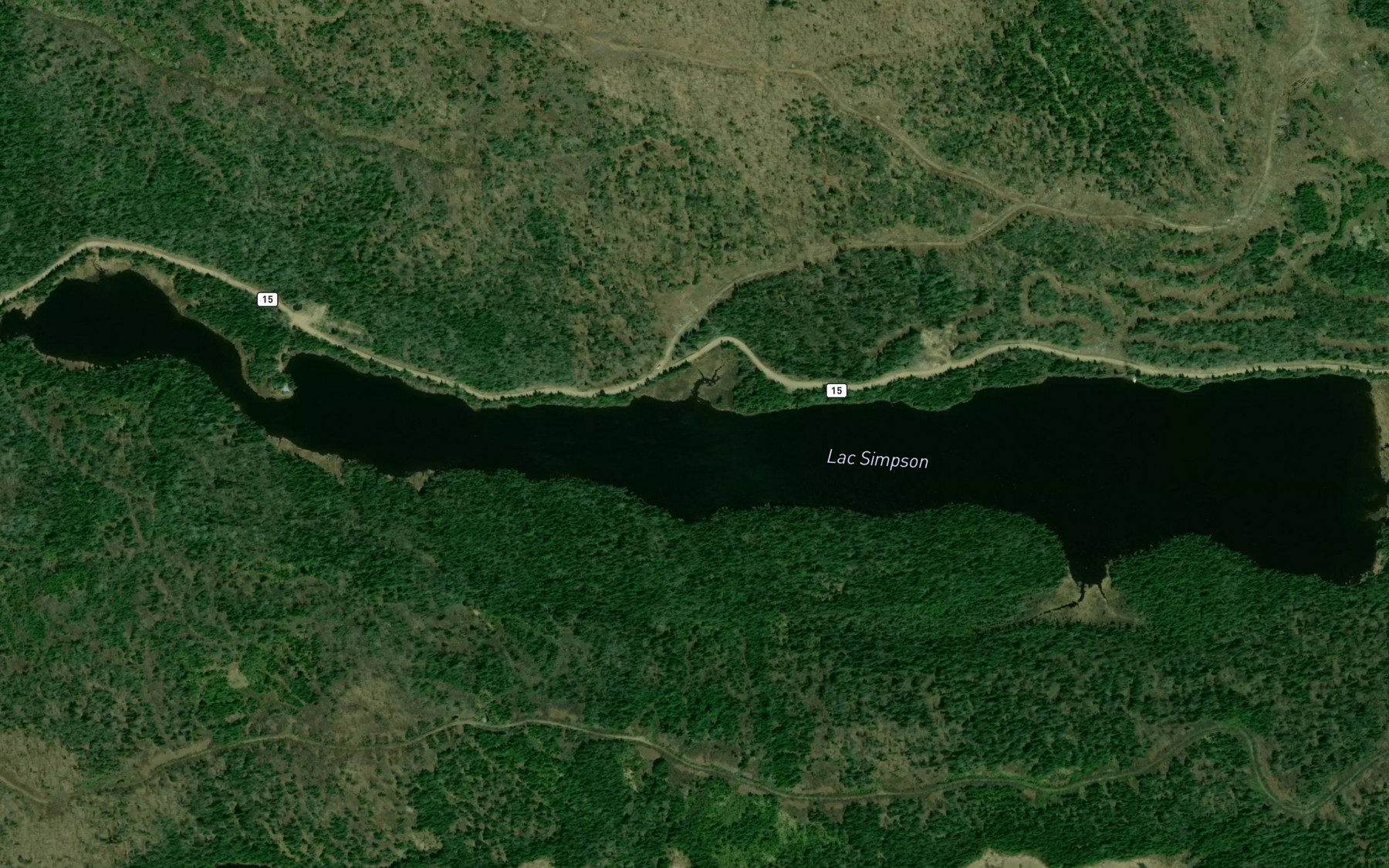 Satellite map of the Lac Simpson