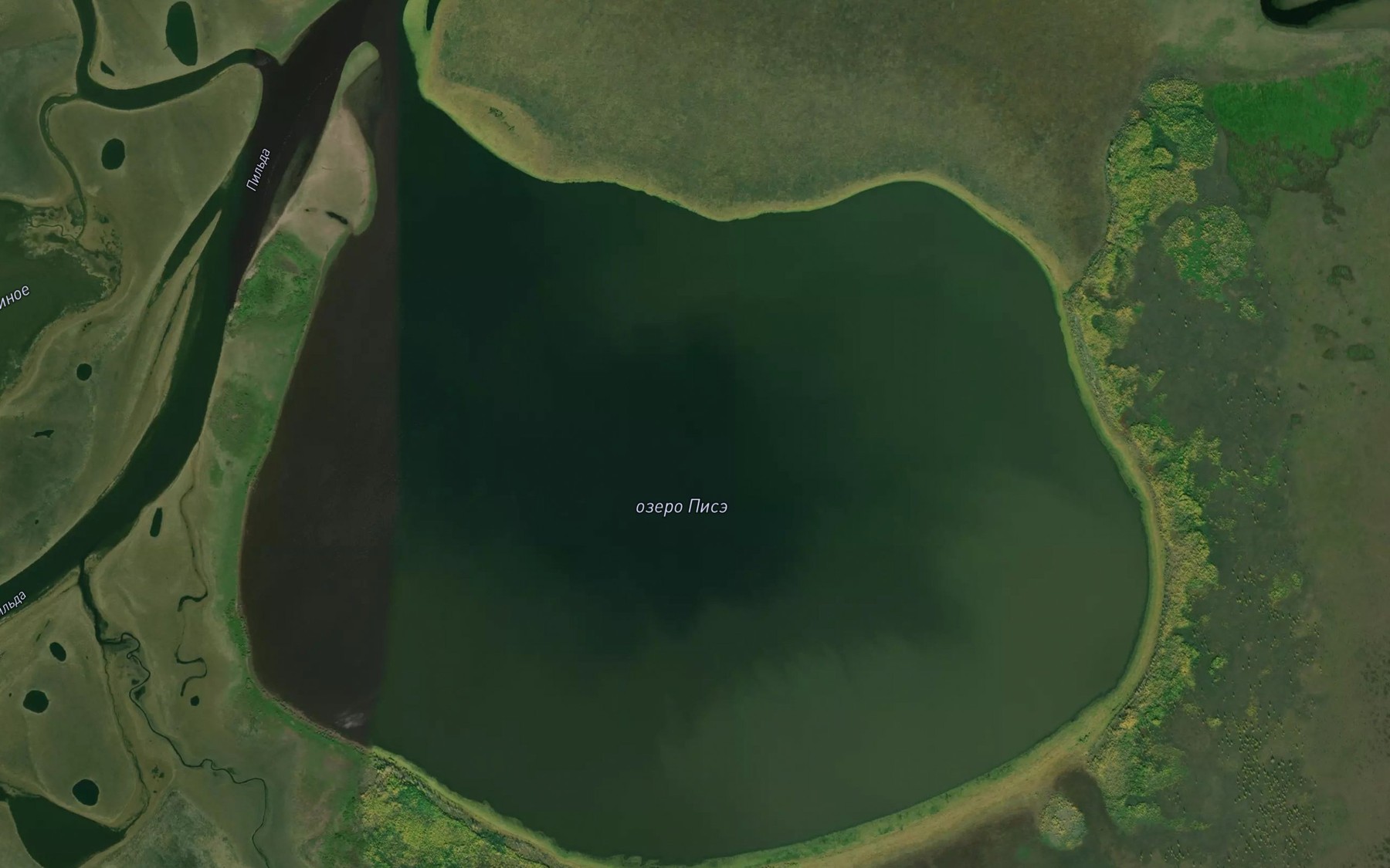 Satellite map of the Ozero Pise