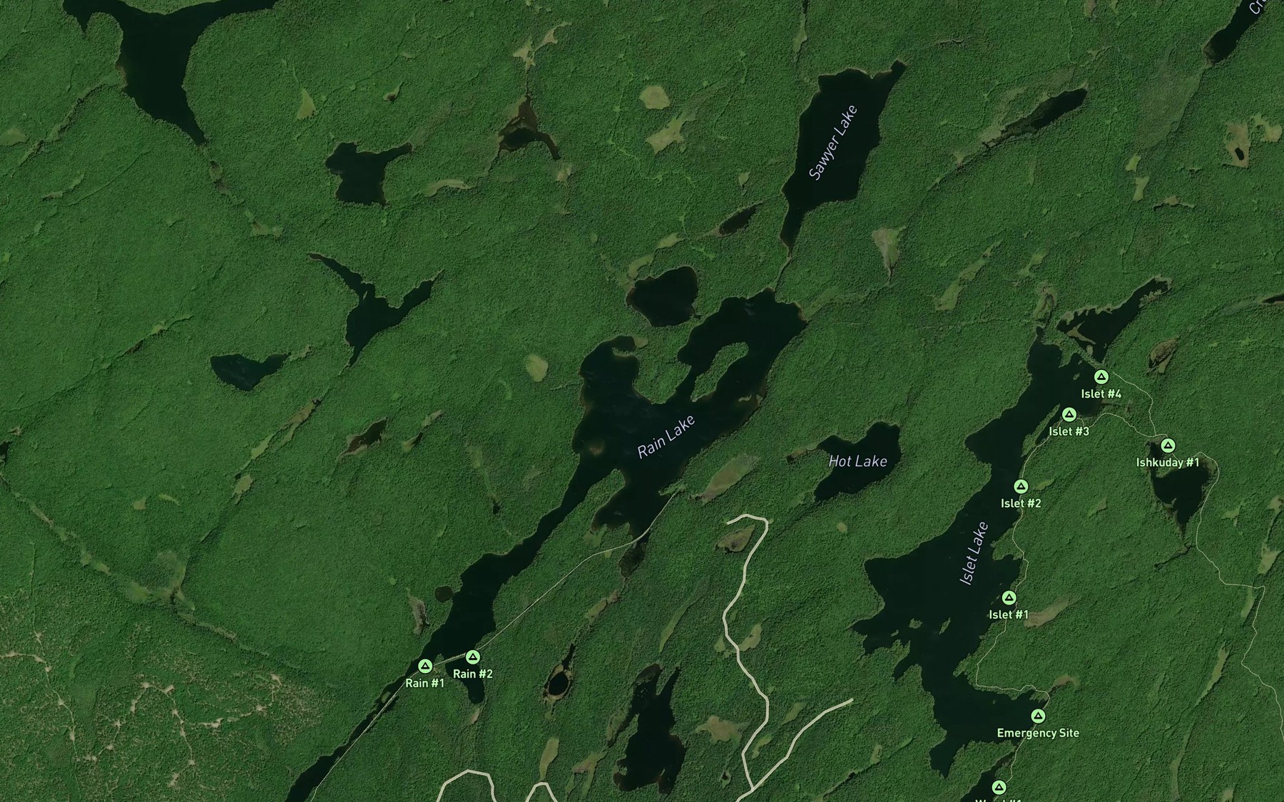 Satellite map of the Dolly Creek
