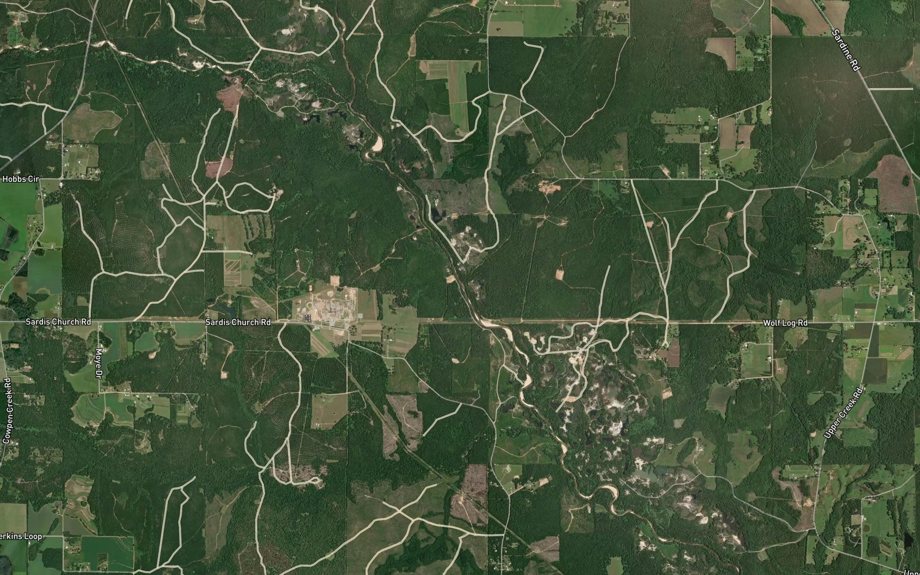 Satellite map of the Murray Branch