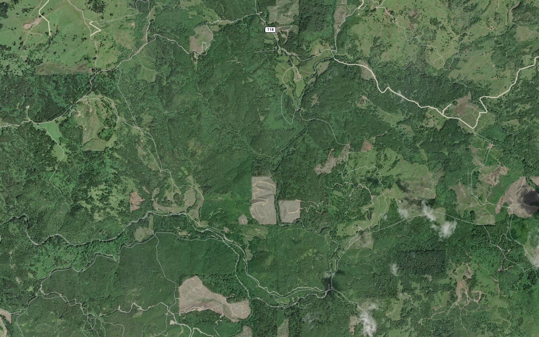 Satellite map of the Horner Creek
