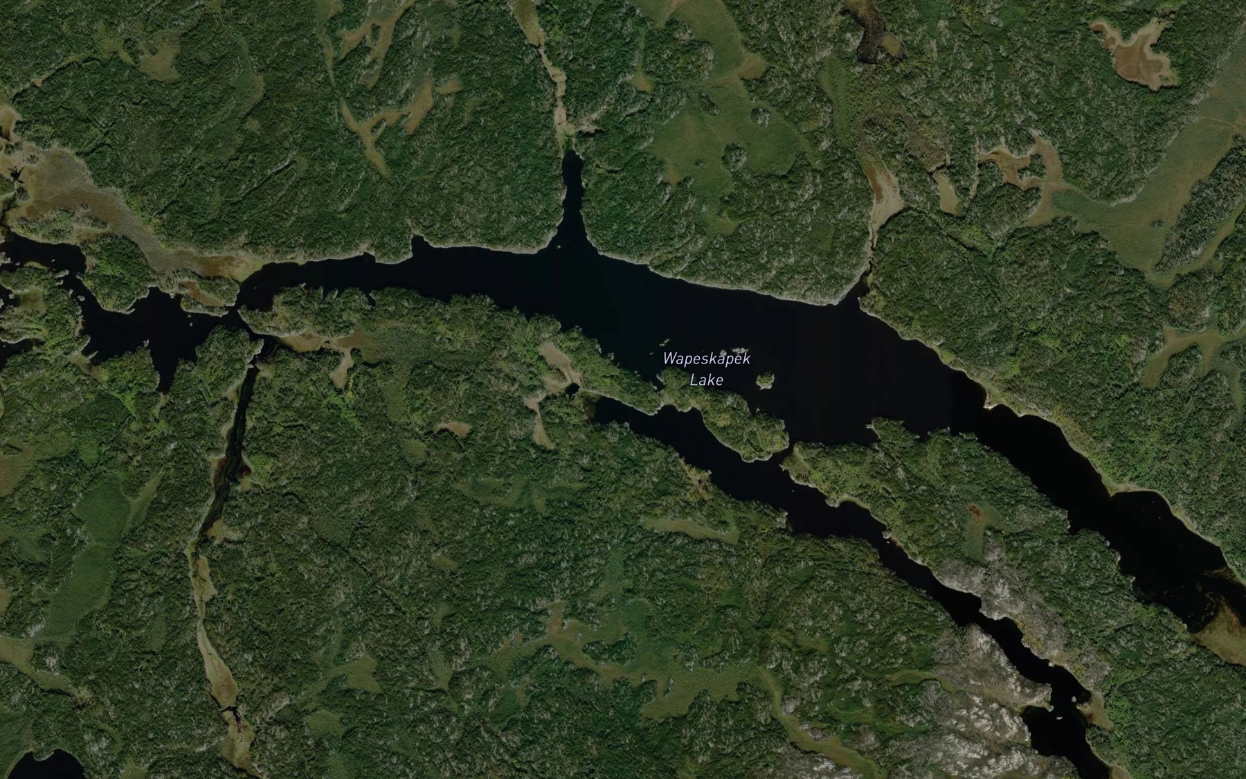 Satellite map of the Wapeskapek Lake