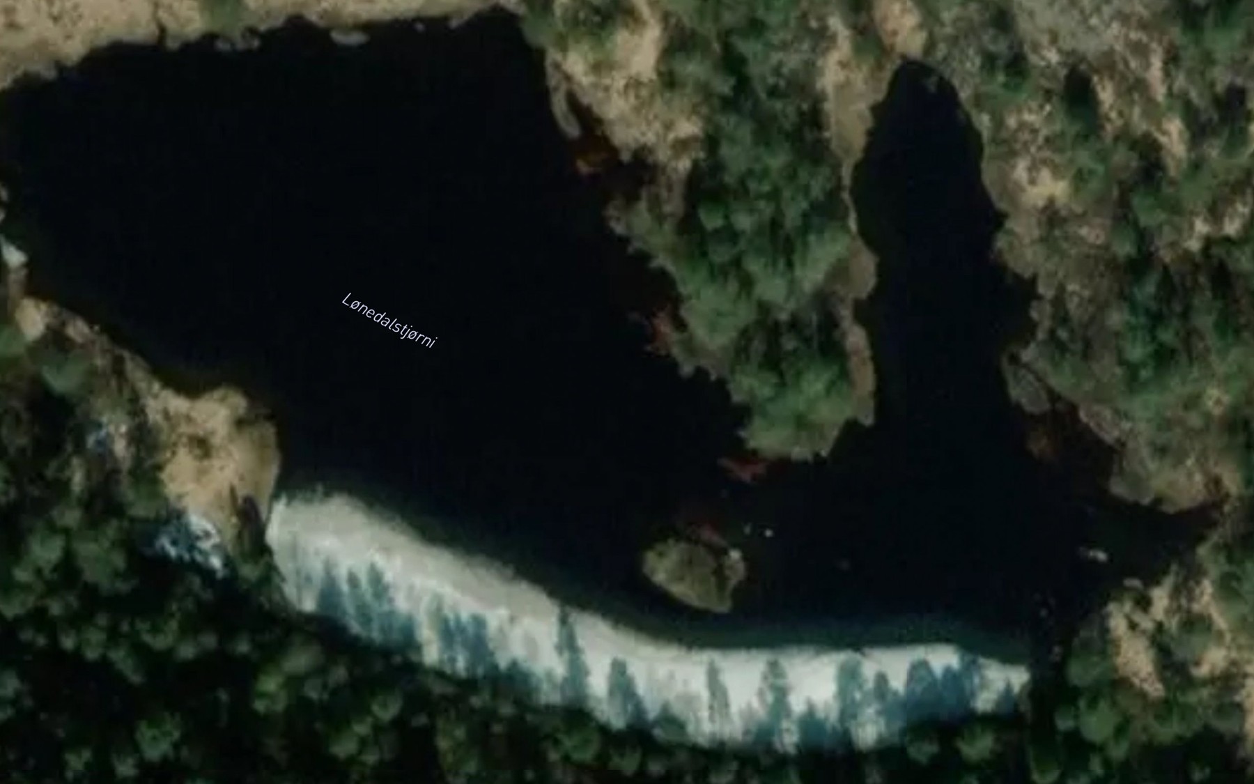 Satellite map of the Lonedalstjorni
