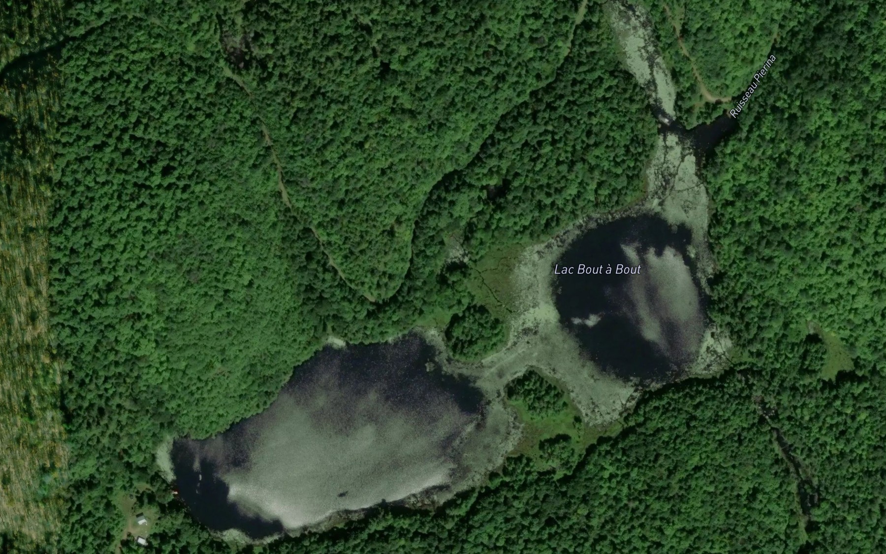 Satellite map of the Lac Bout a Bout