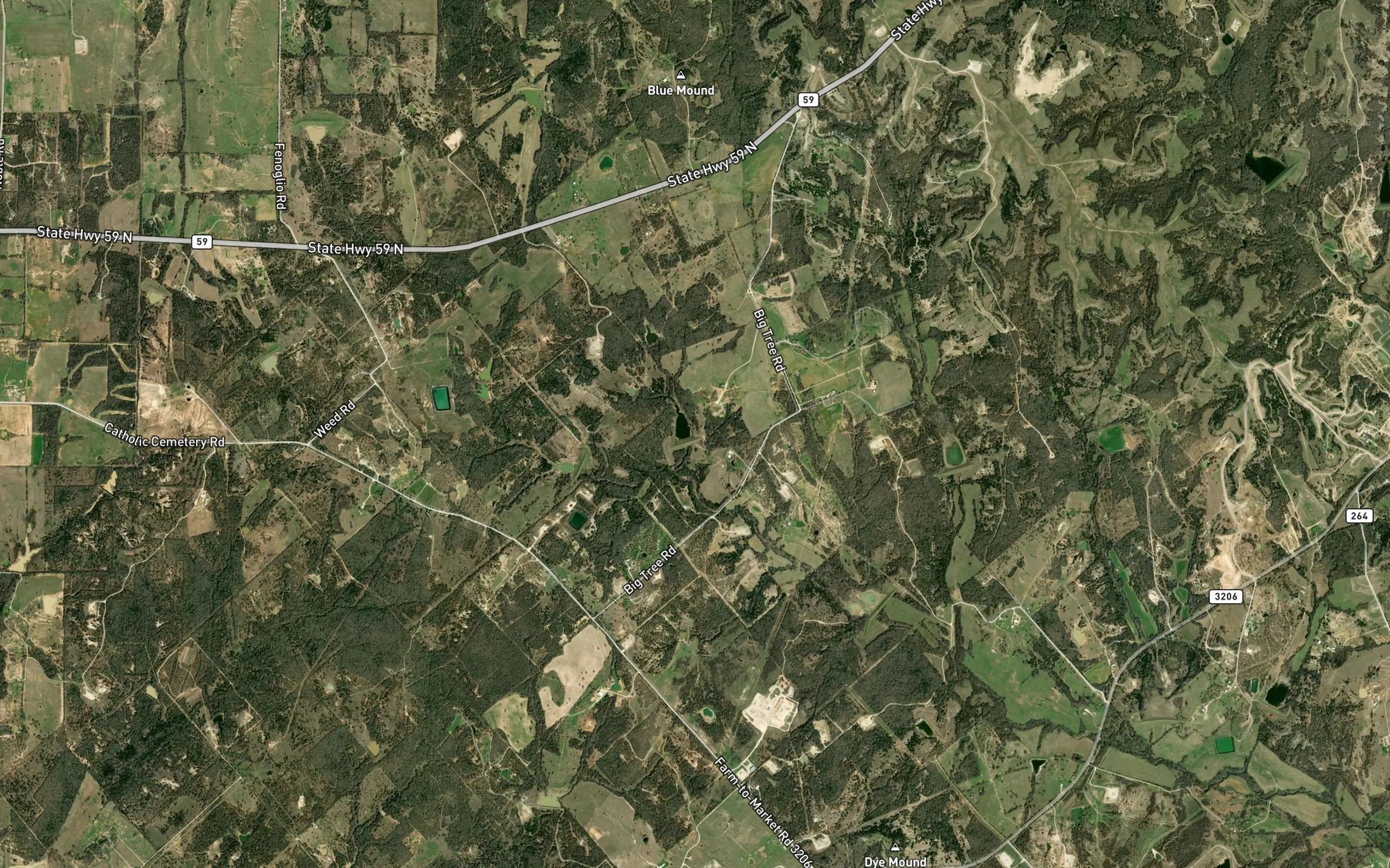 Satellite map of the Soil Conservation Service Site 1b Reservoir