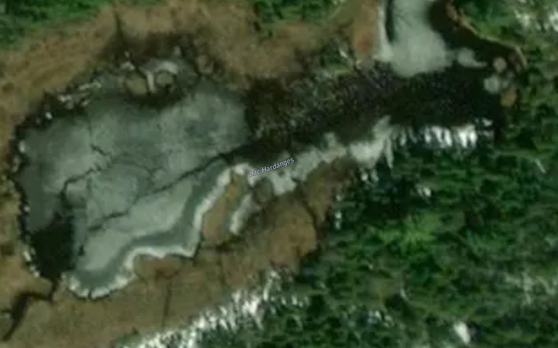 Satellite map of the Lac Hardanges