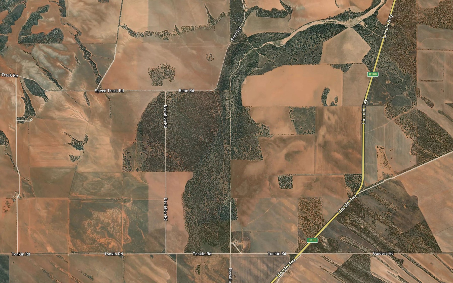 Satellite map of the Salt Creek