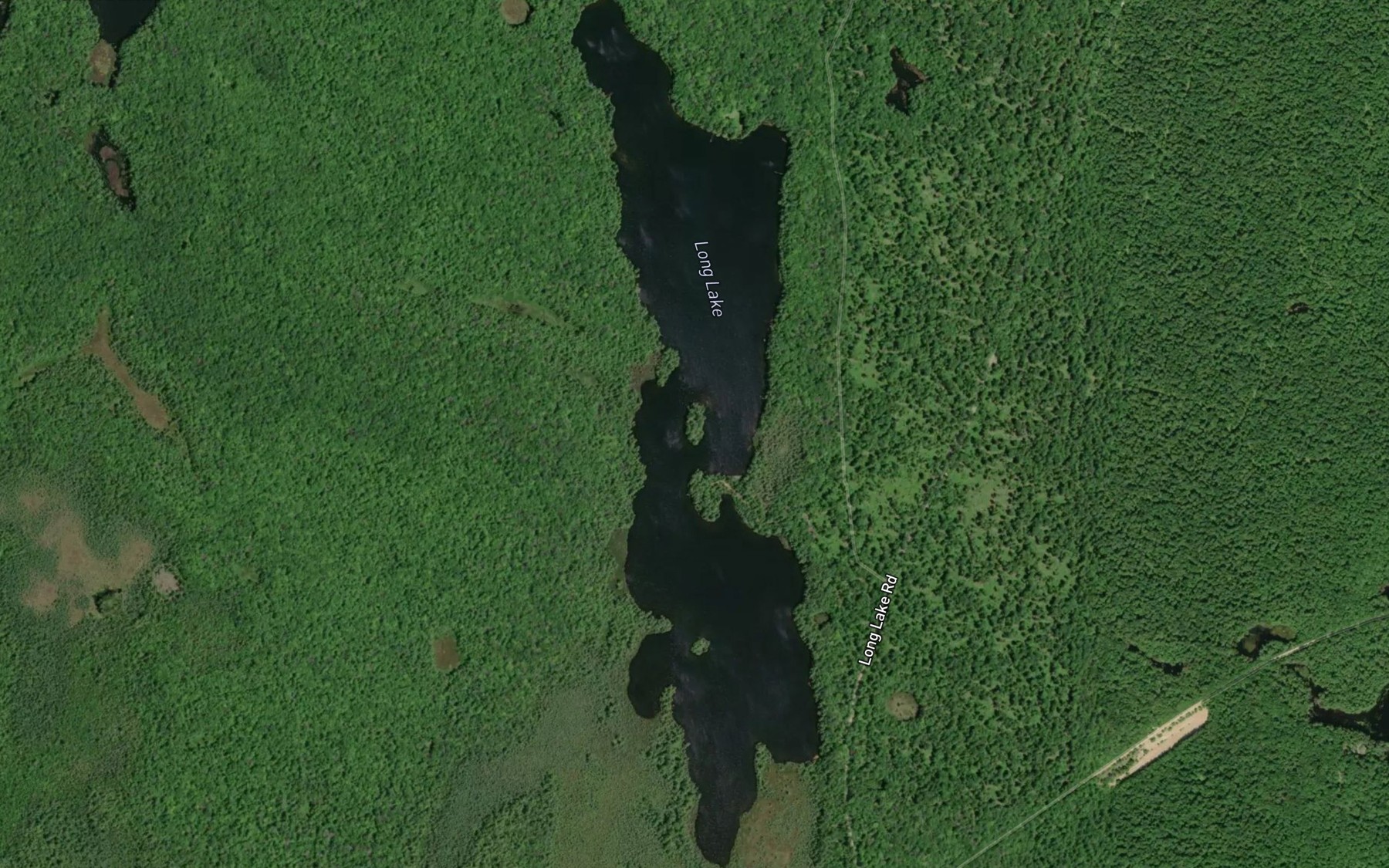 Satellite map of the Long Lake