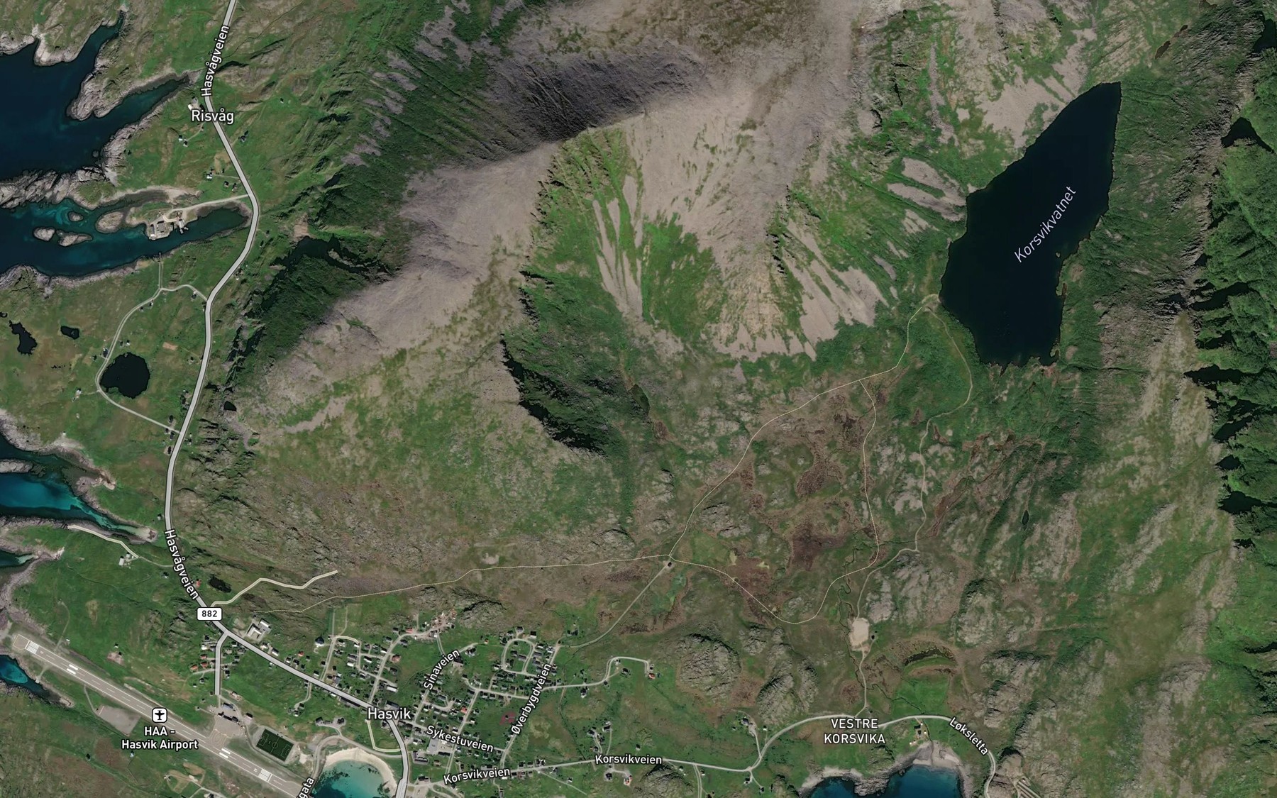 Satellite map of the Kvannlivatnet
