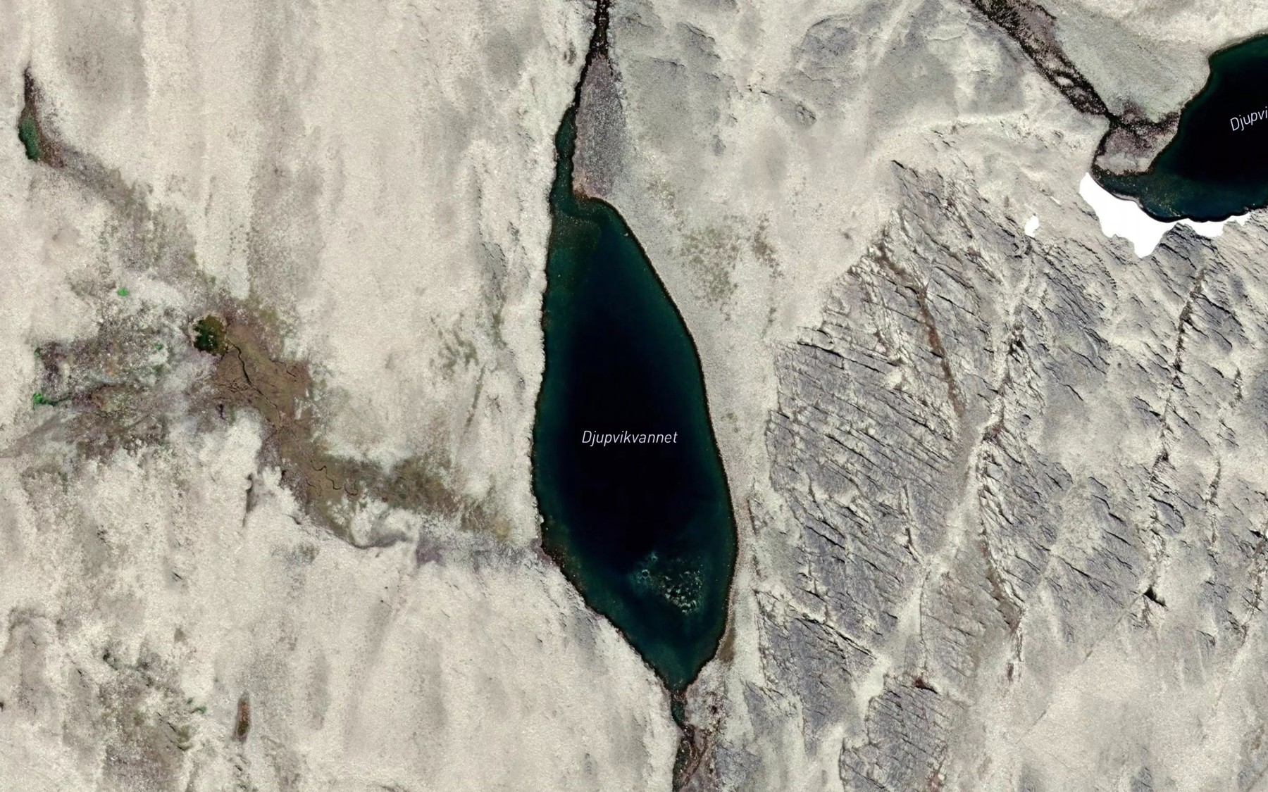 Satellite map of the Djupvikvannet