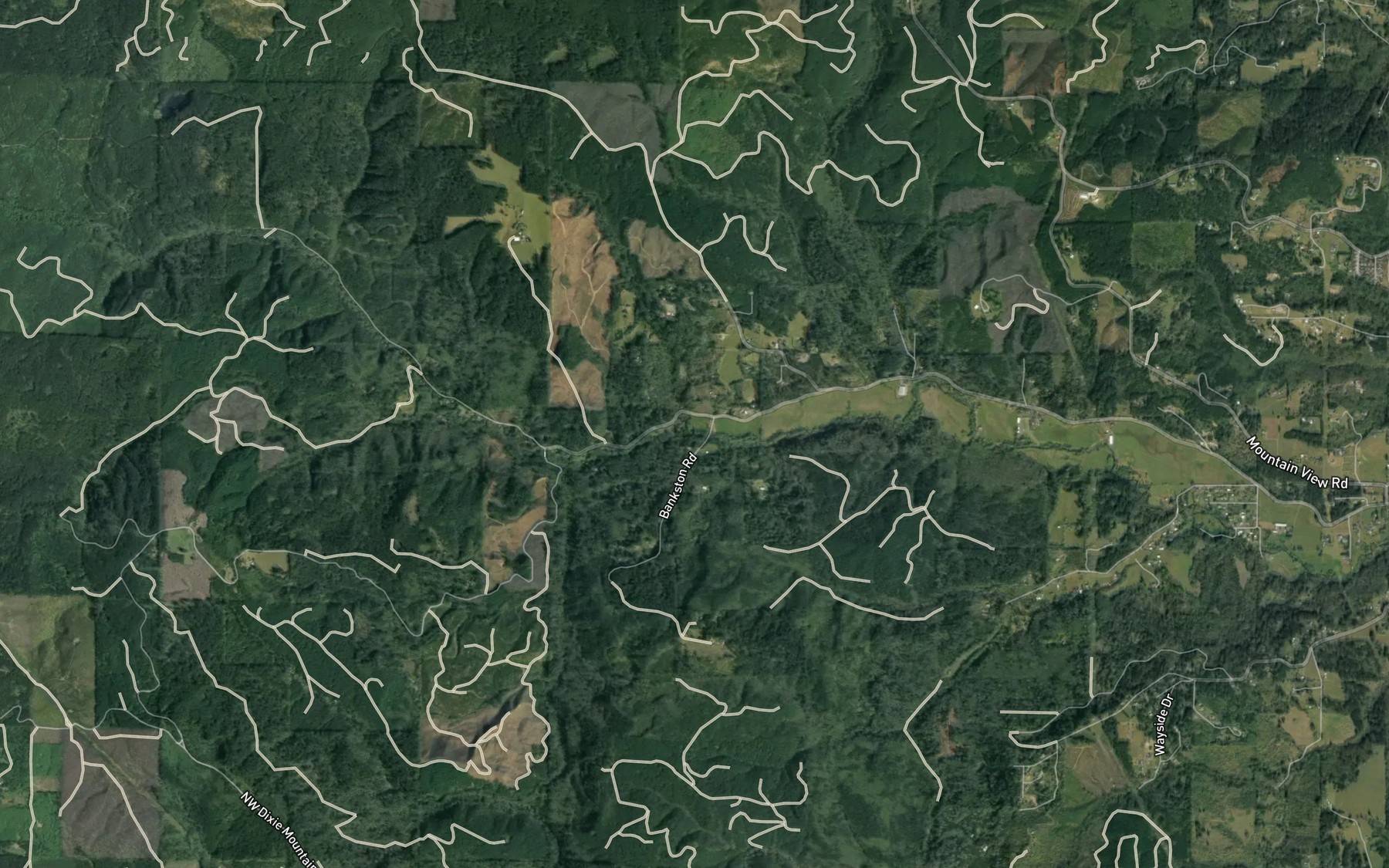 Satellite map of the Wolf Creek