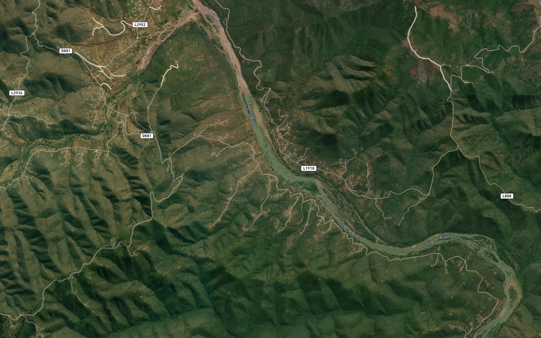 Satellite map of the Mhlahlane