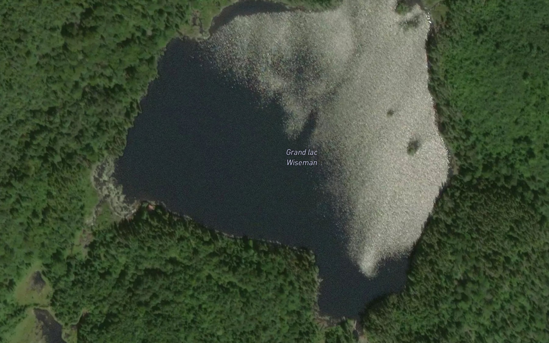 Satellite map of the Grand lac Wiseman