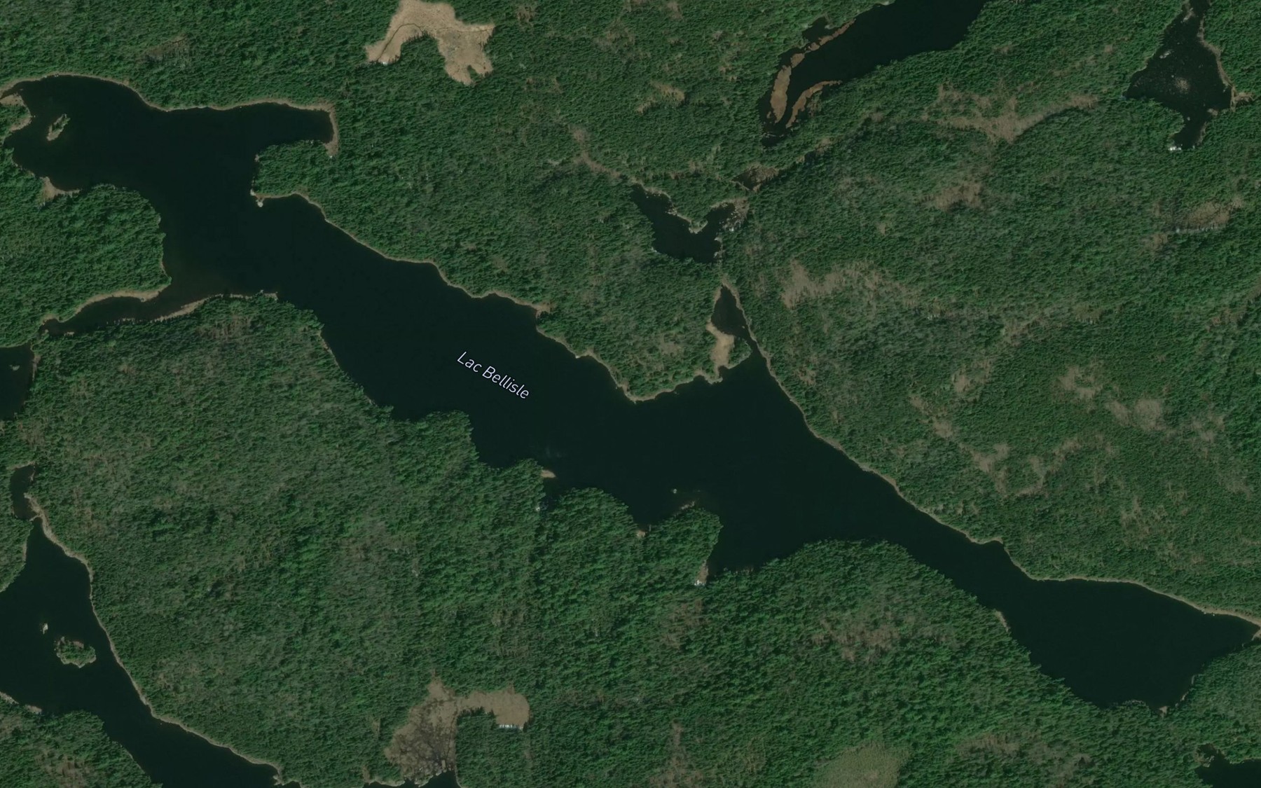Satellite map of the Lac Bellisle