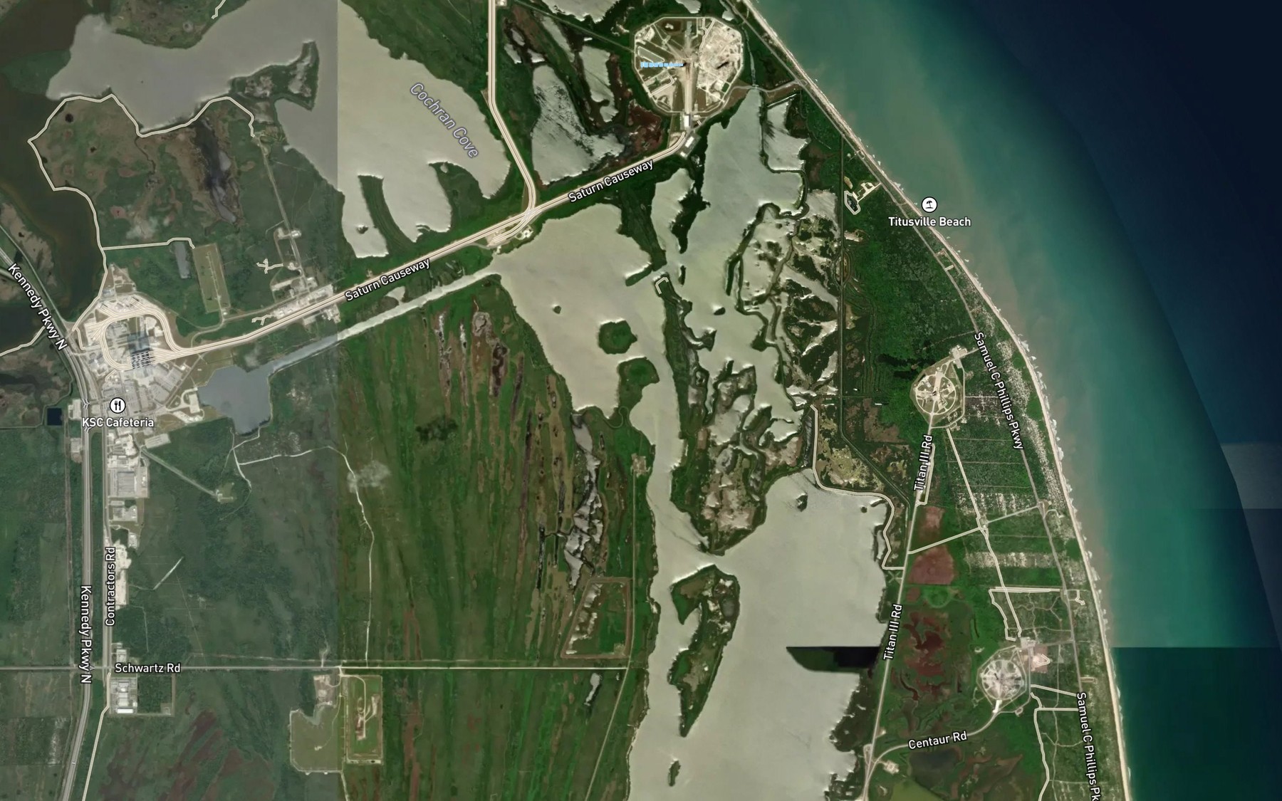 Satellite map of the Devils Elbow
