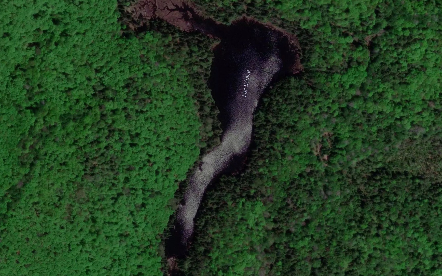 Satellite map of the Lac Setace