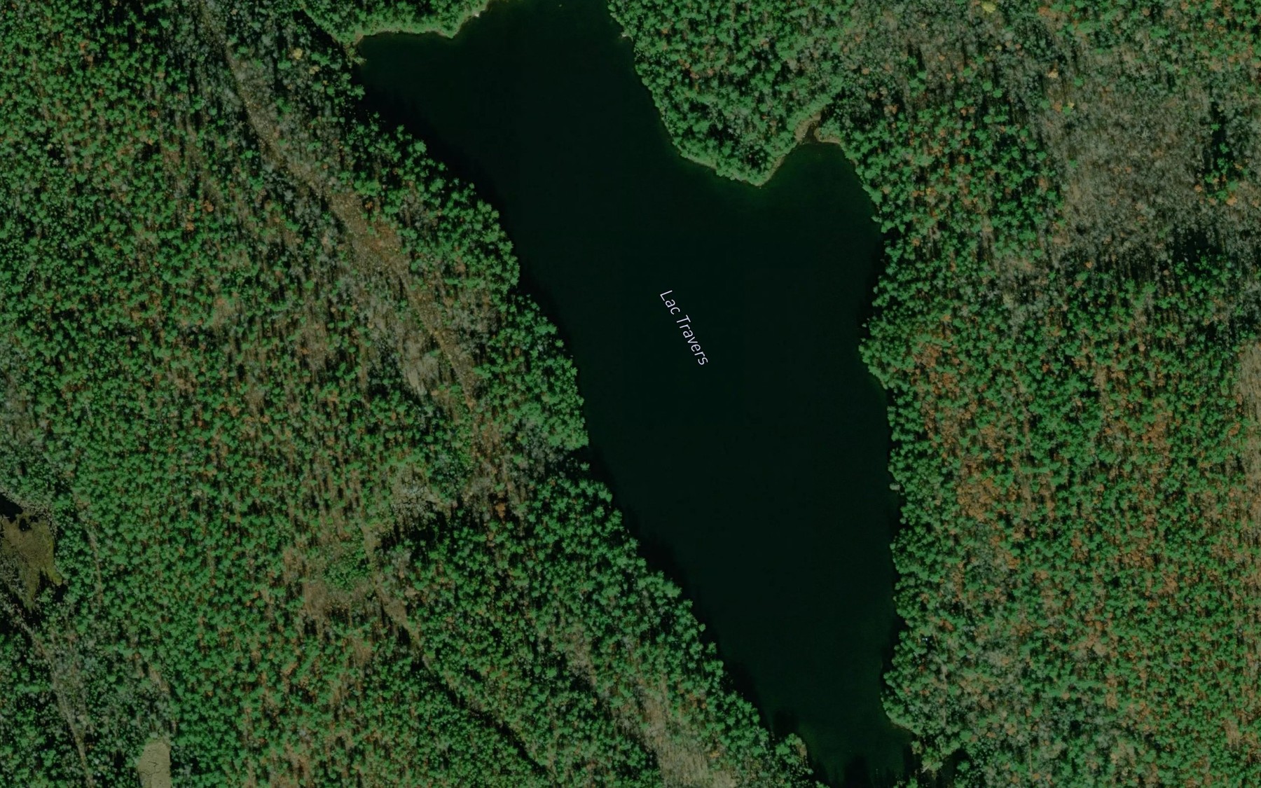 Satellite map of the Lac Travers