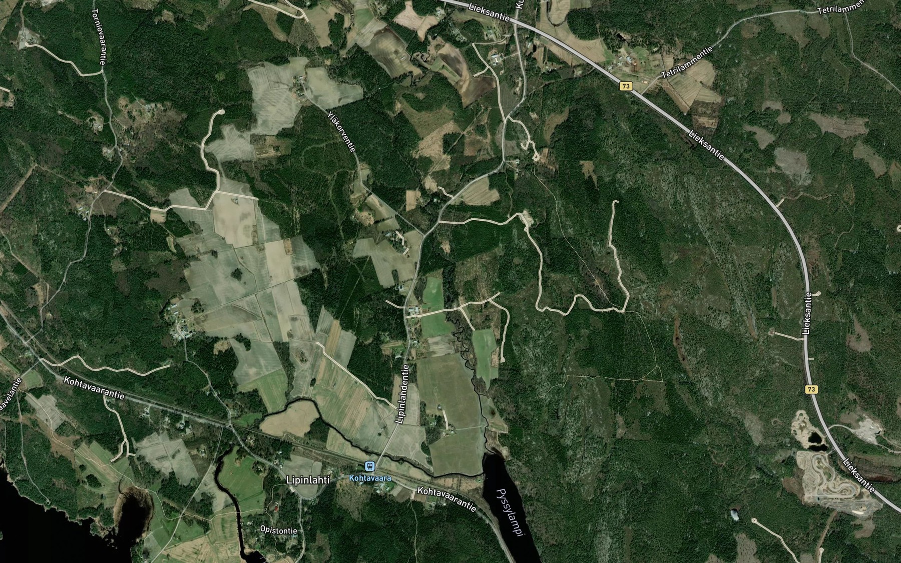 Satellite map of the Karjukoski