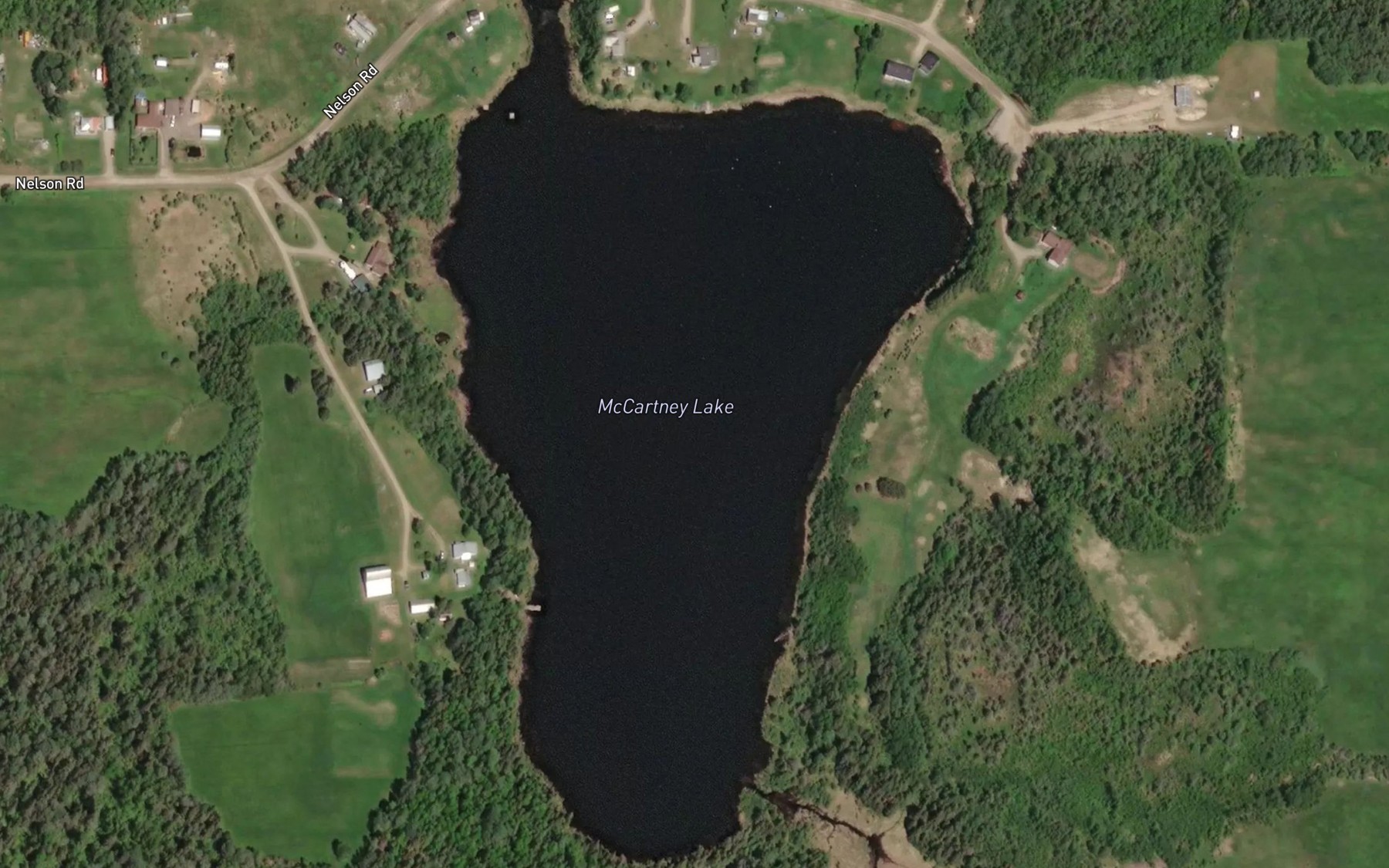 Satellite map of the McCartney Lake