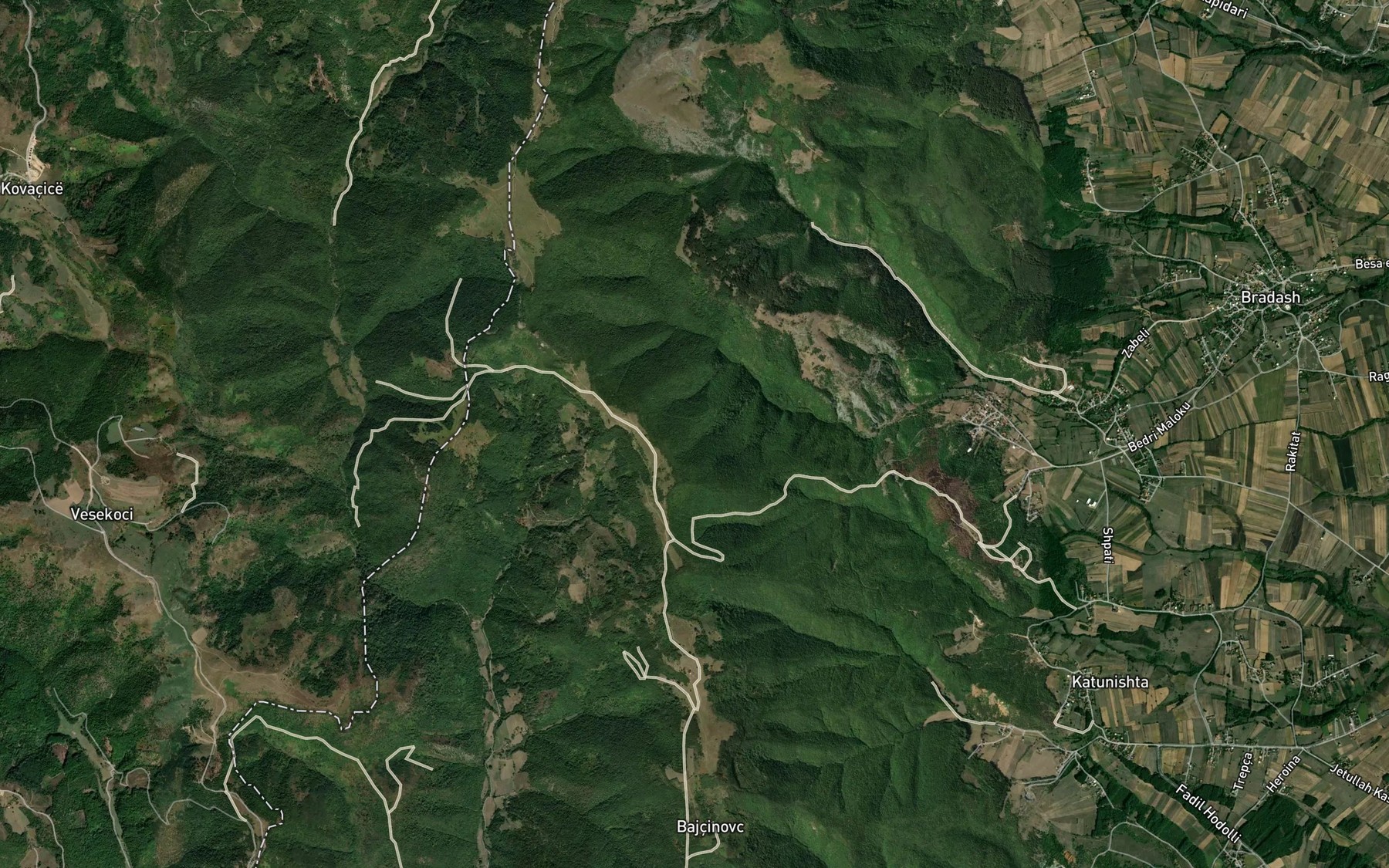 Satellite map of the Dobra Voda