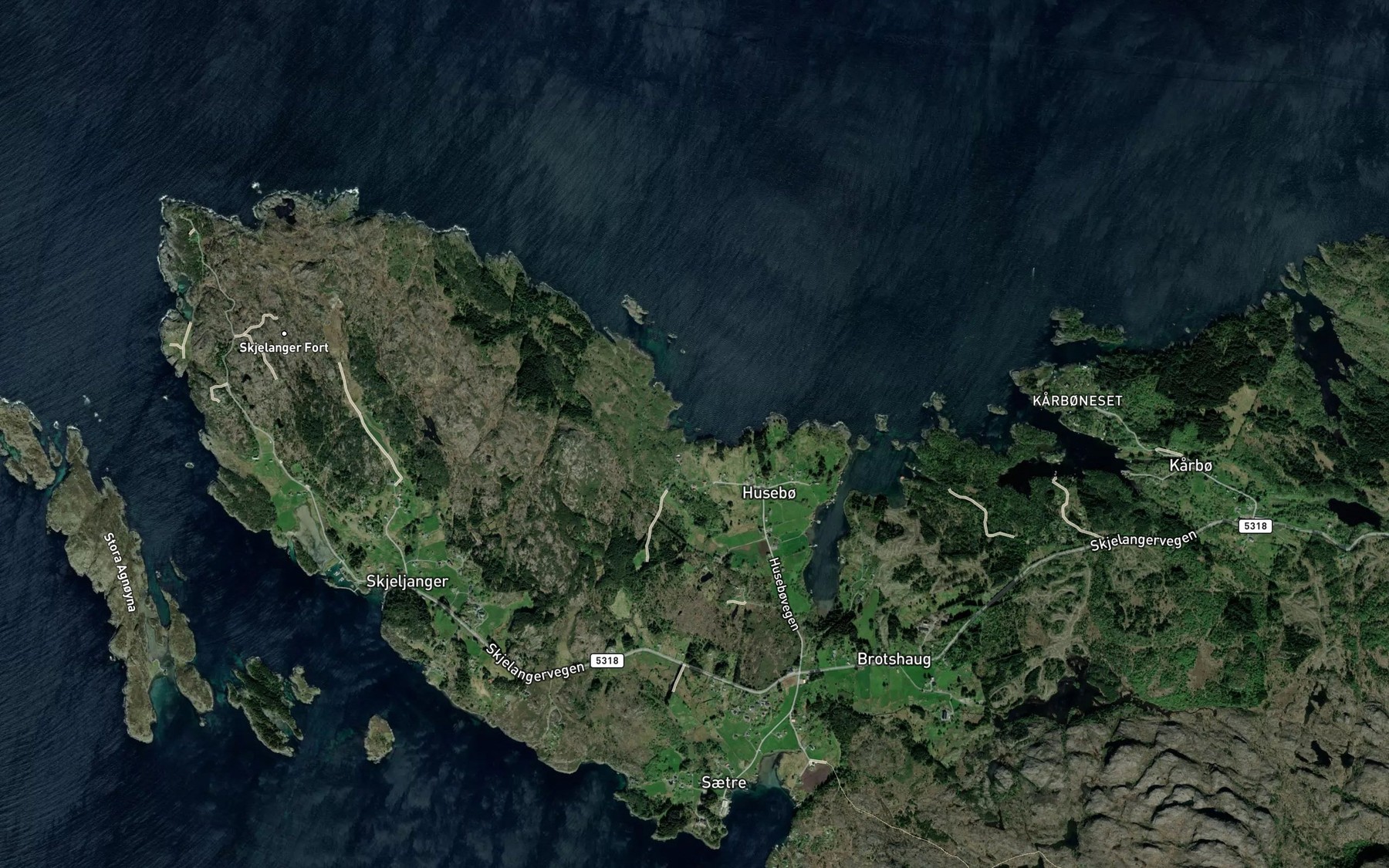 Satellite map of the Viki