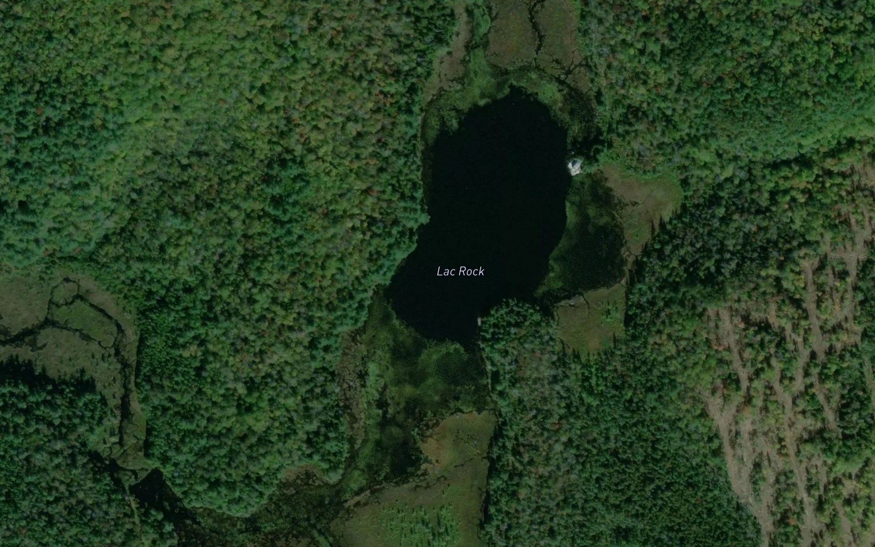 Satellite map of the Lac Rock