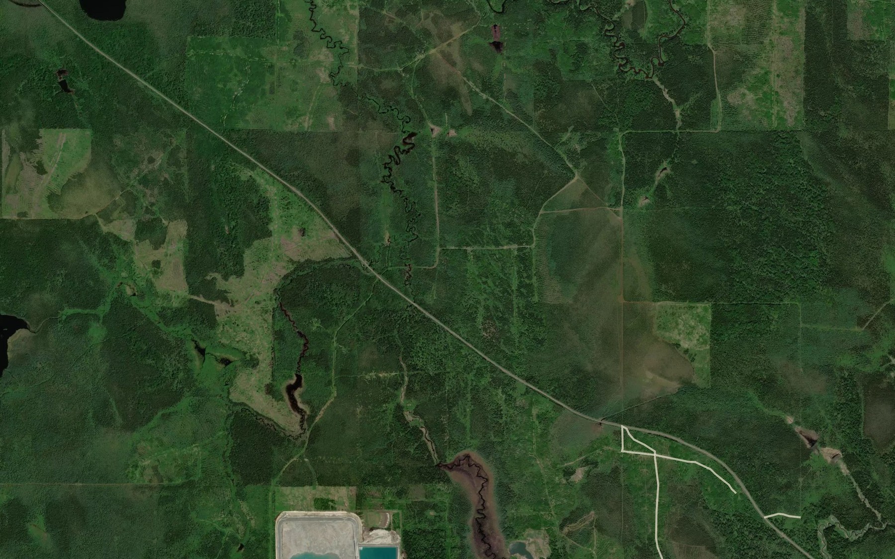 Satellite map of the Bell Creek