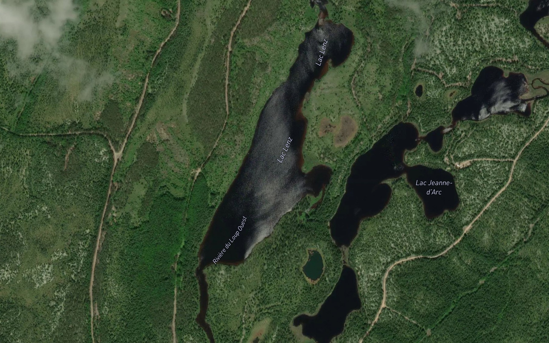 Satellite map of the Lac Lenz