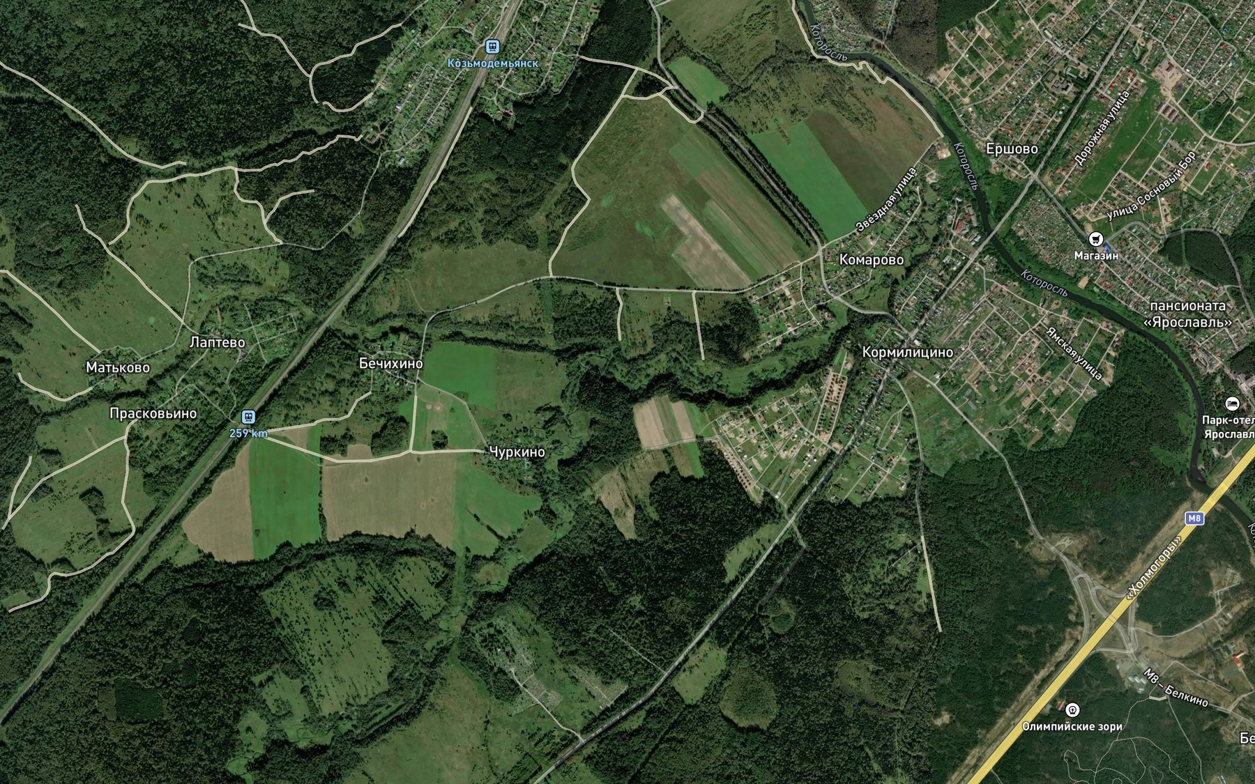 Satellite map of the Chuga
