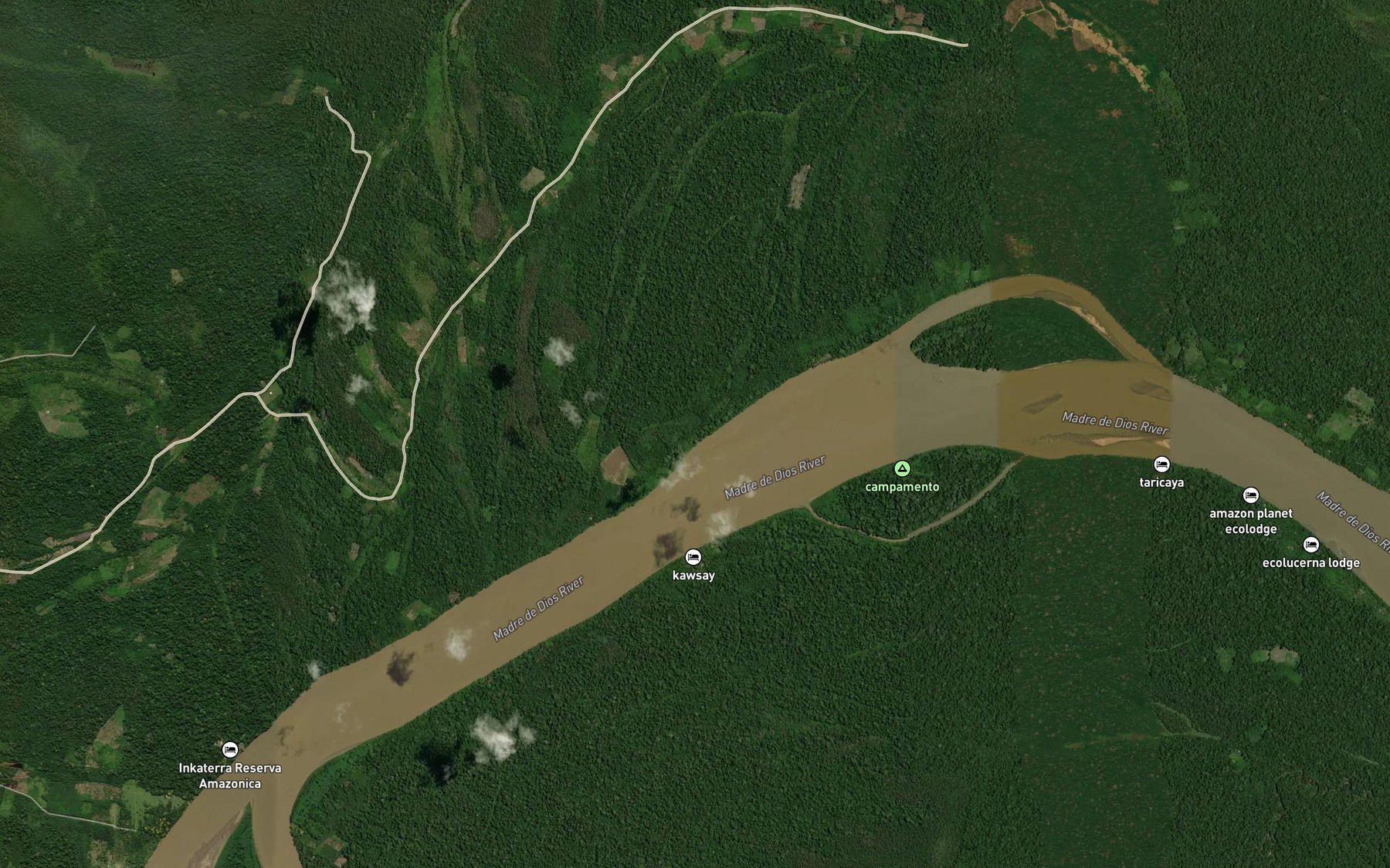 Satellite map of the Rio Gamilanu