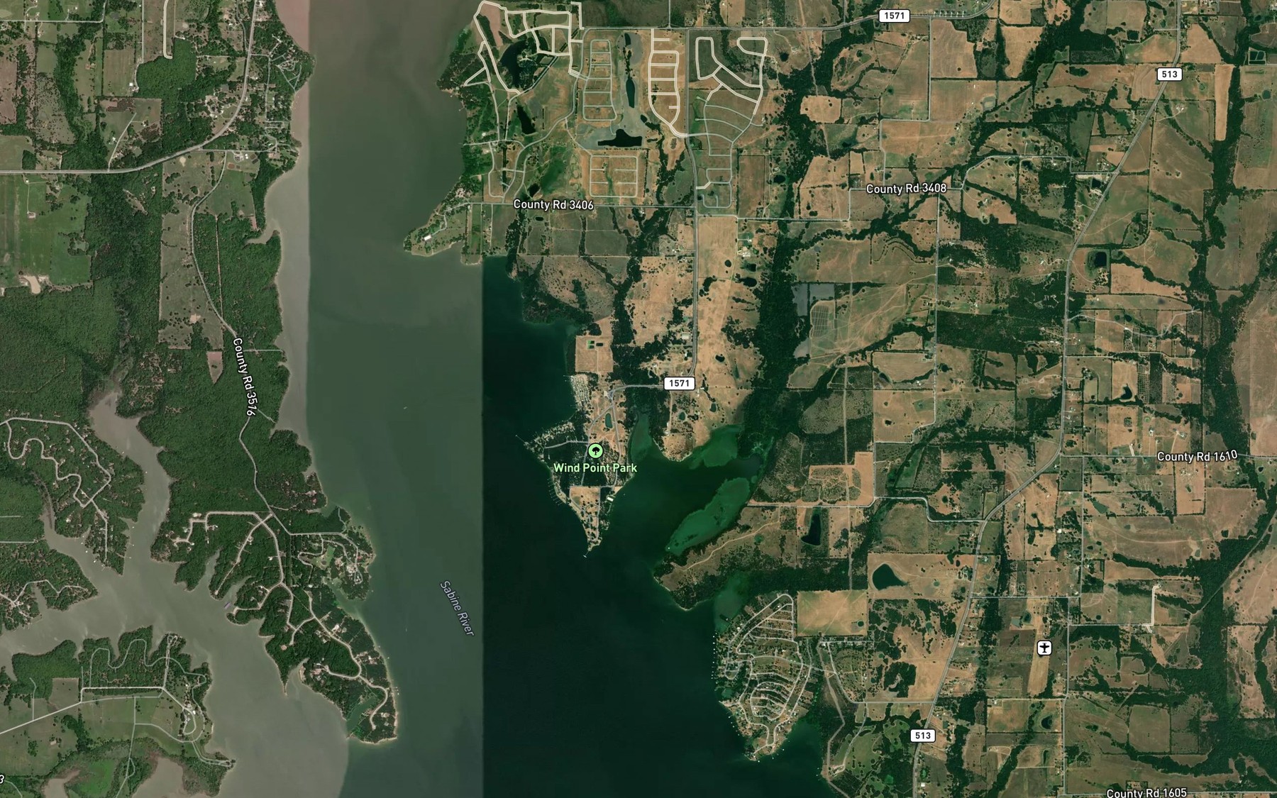 Satellite map of the Odell Branch