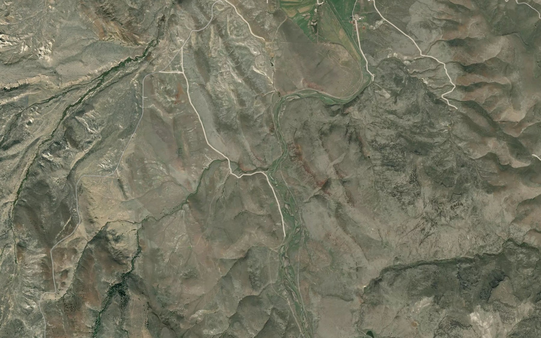 Satellite map of the Cedar Creek