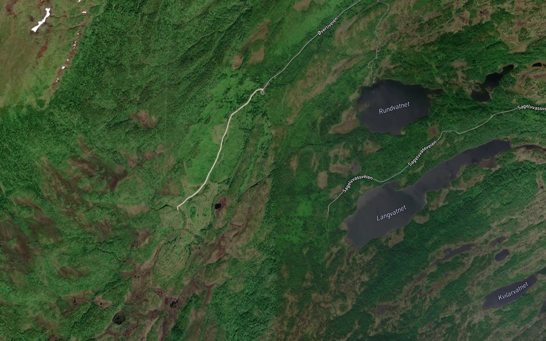 Satellite map of the Bergelva