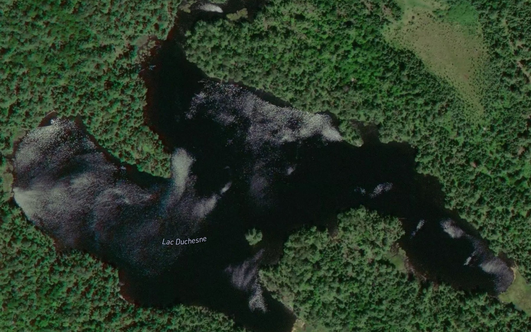 Satellite map of the Lac Duchesne