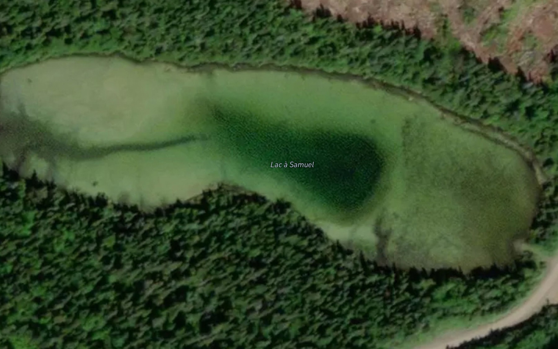 Satellite map of the Lac a Samuel