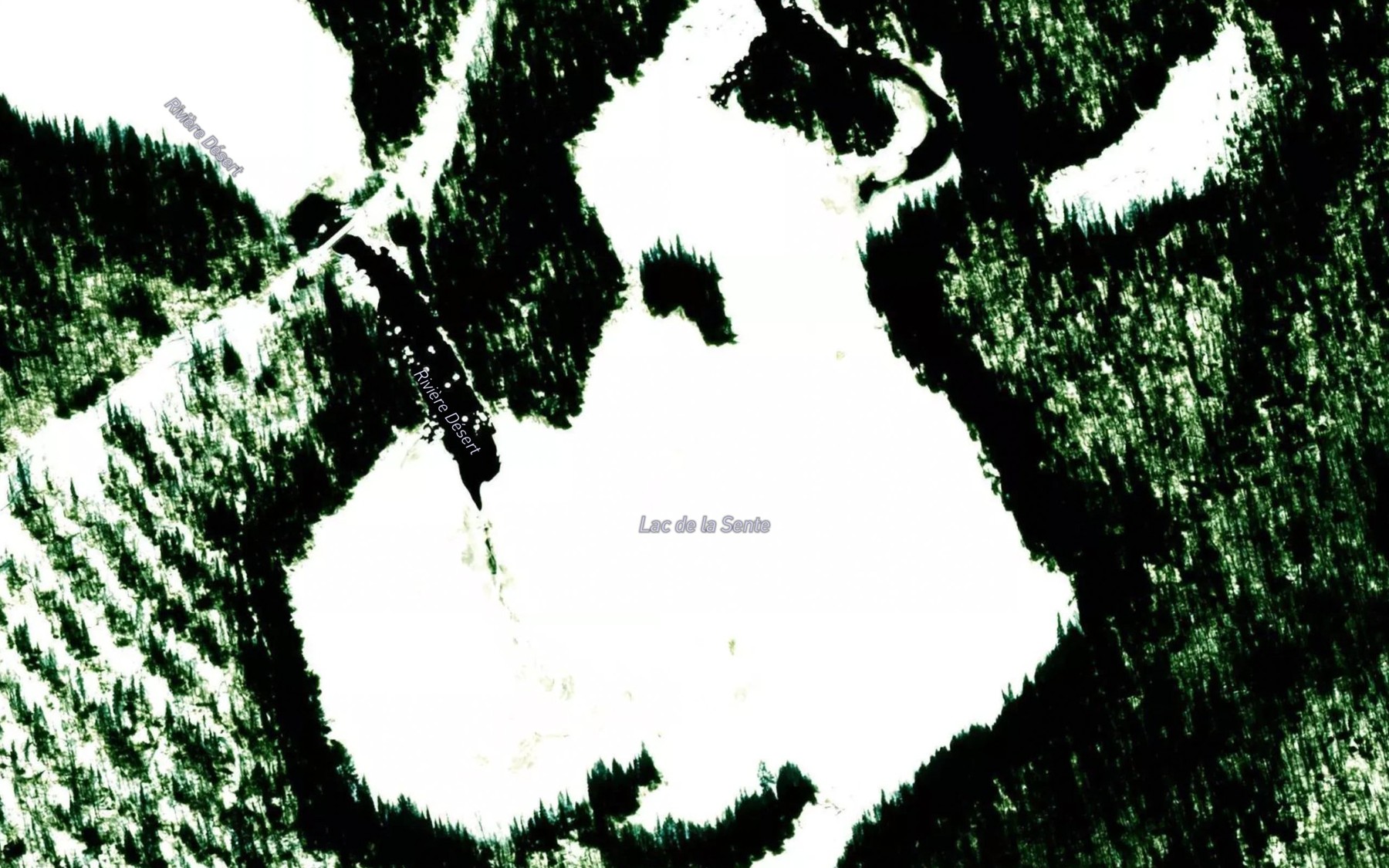 Satellite map of the Lac de la Sente