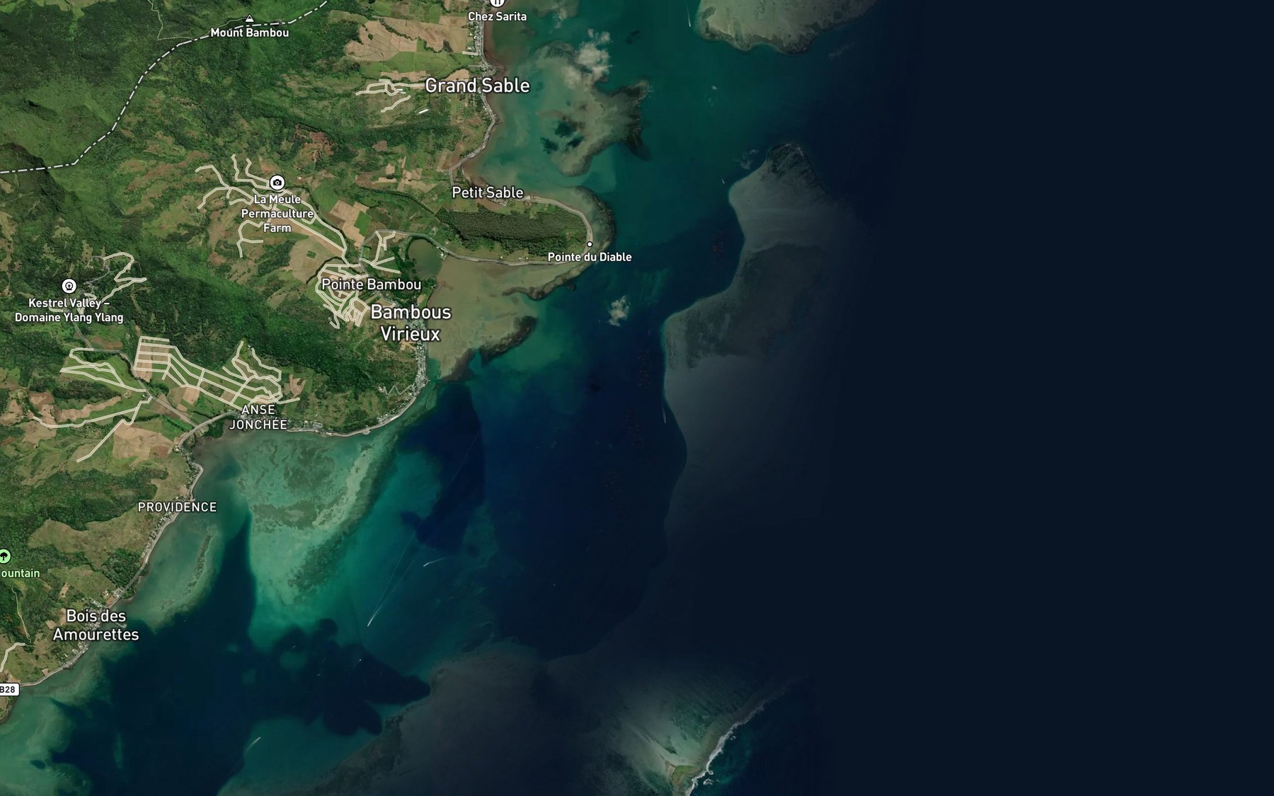 Satellite map of the The Narrows
