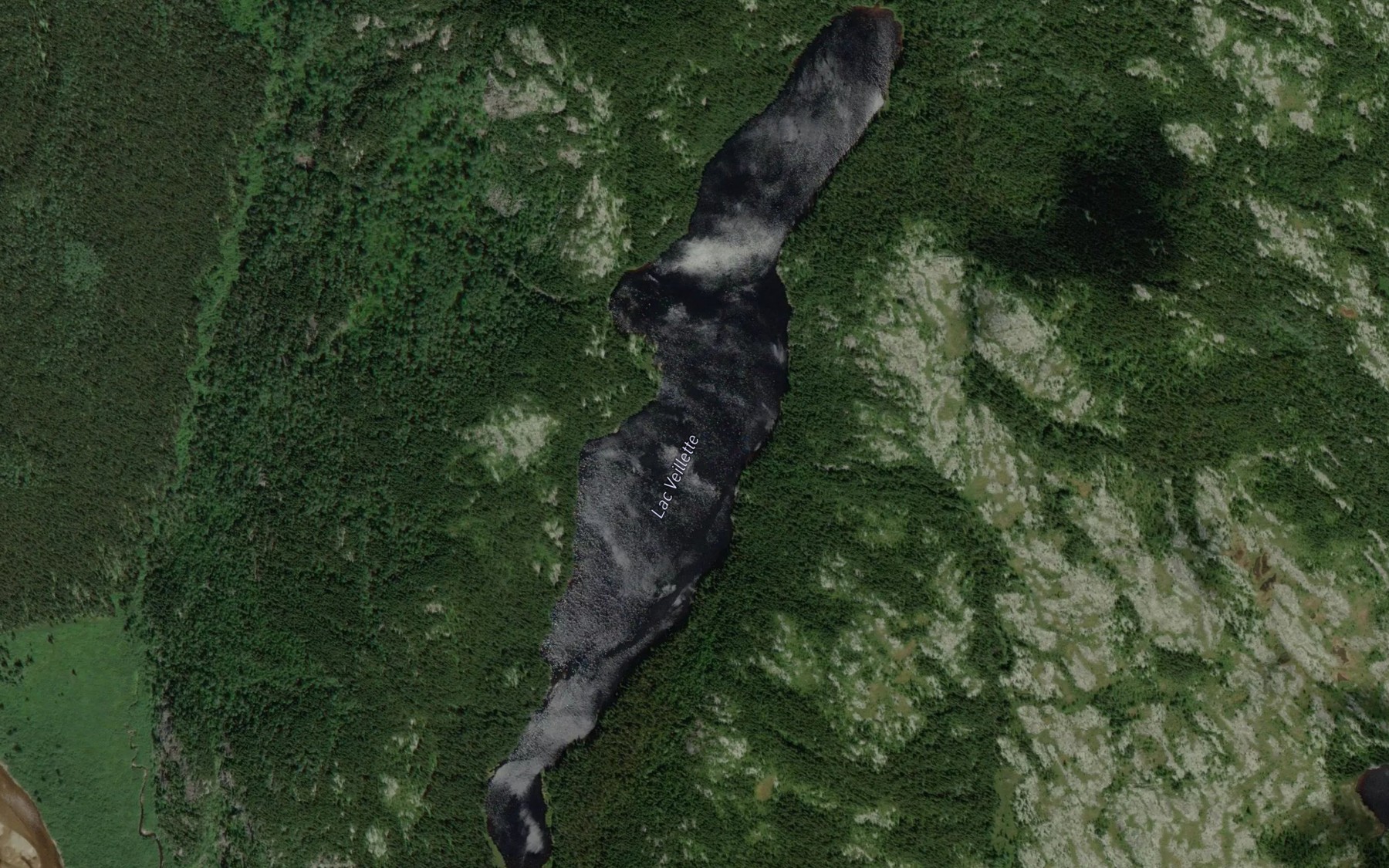 Satellite map of the Lac Veillette