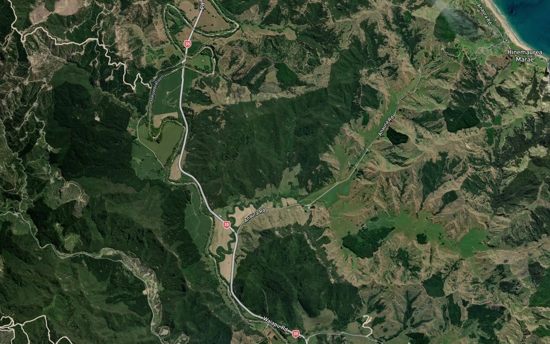 Satellite map of the Kotingatahataha Stream