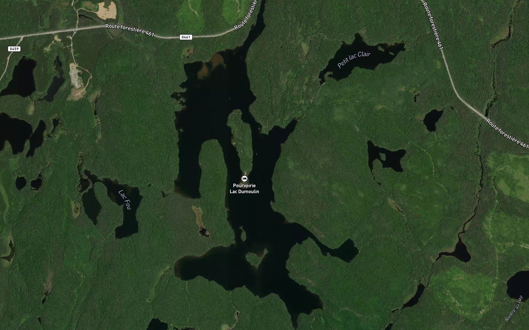 Satellite map of the Lac Dumoulin