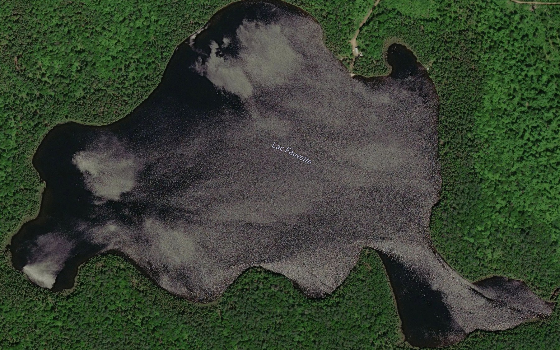 Satellite map of the Lac Fauvette