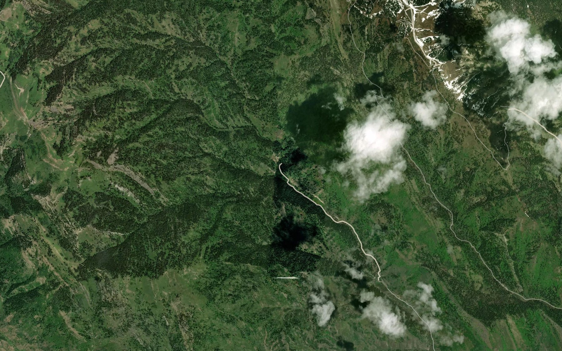 Satellite map of the West Fork Squaw Creek