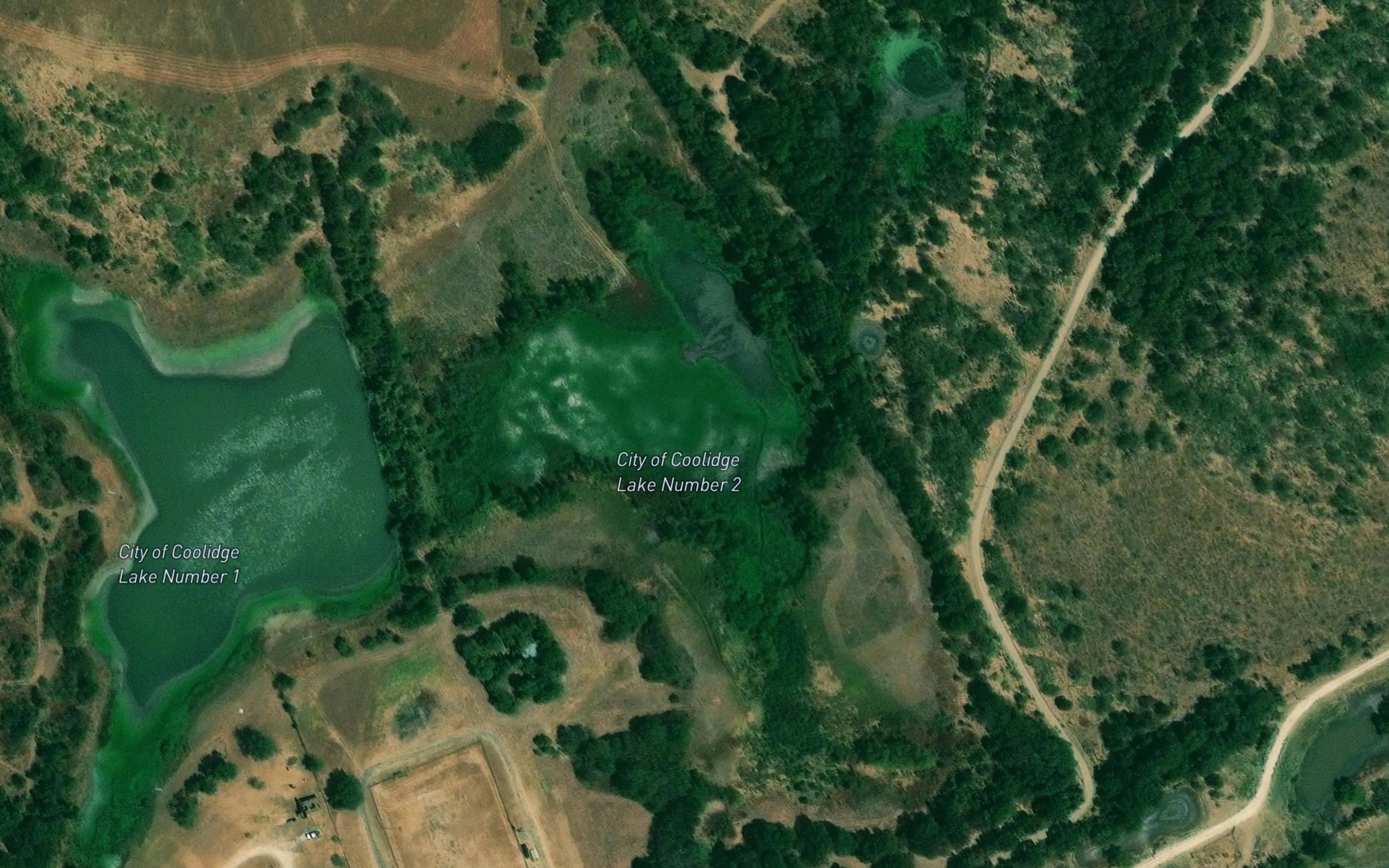 Satellite map of the City of Coolidge Lake Number 2