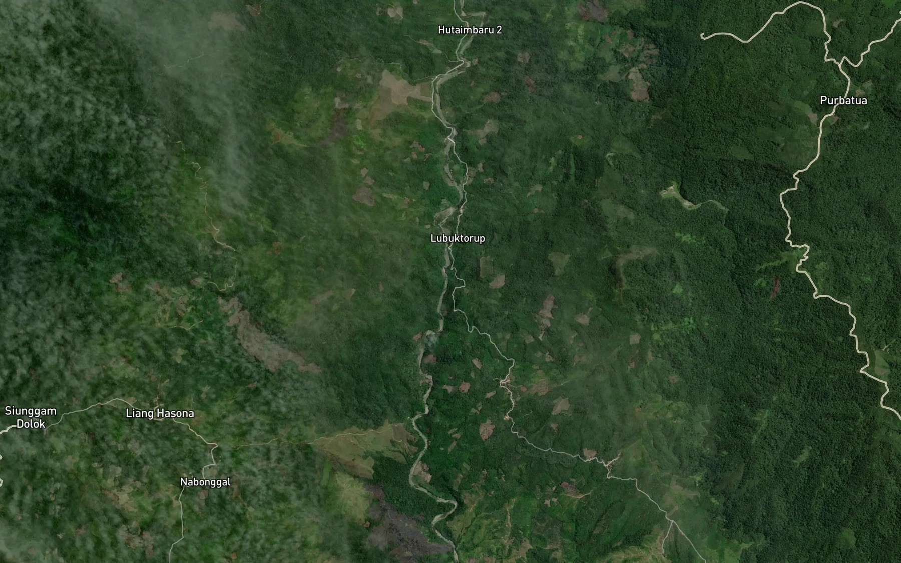 Satellite map of the Aek Garonggang